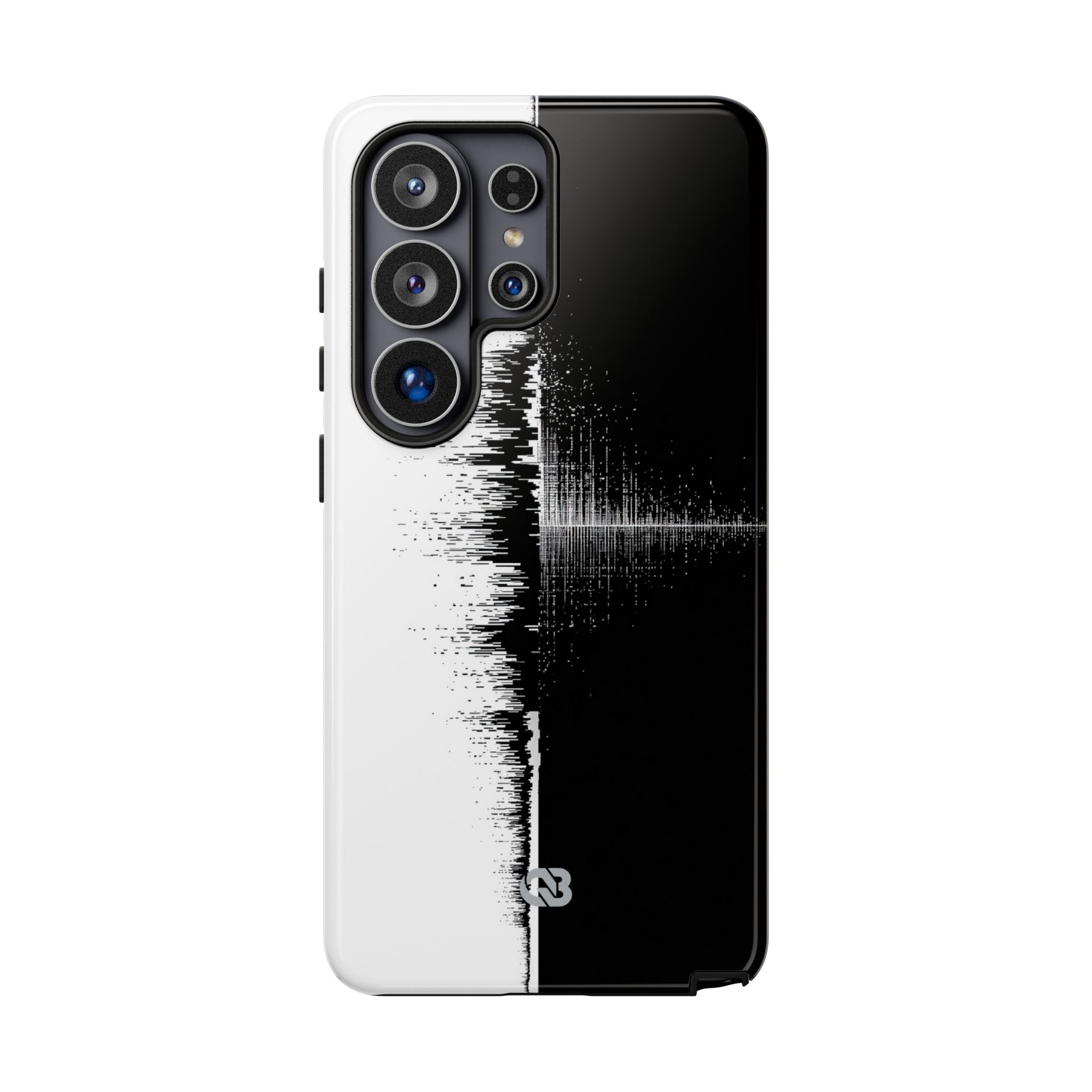 Black Tough Phone Case for Samsung - Static Signal Split