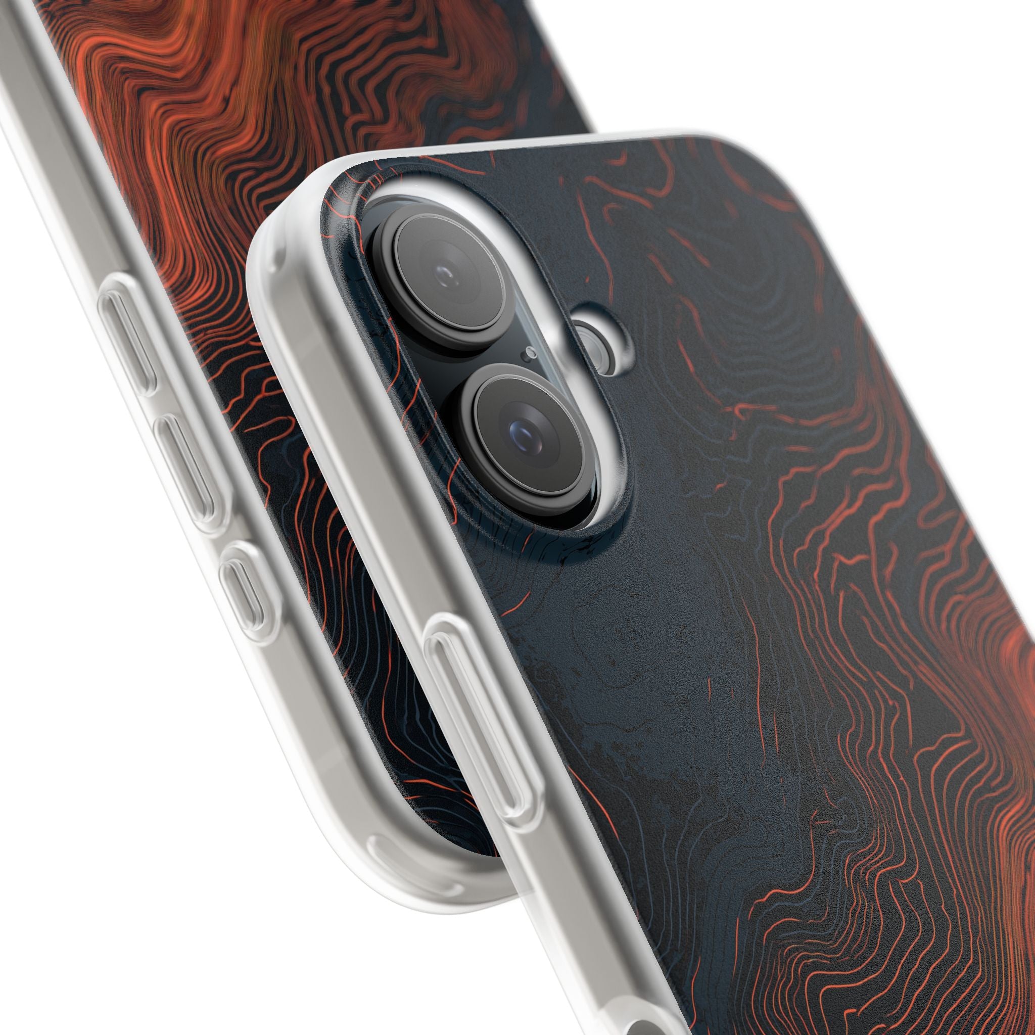Black Lite Phone Case for iPhone - Volcanic Basalt Map