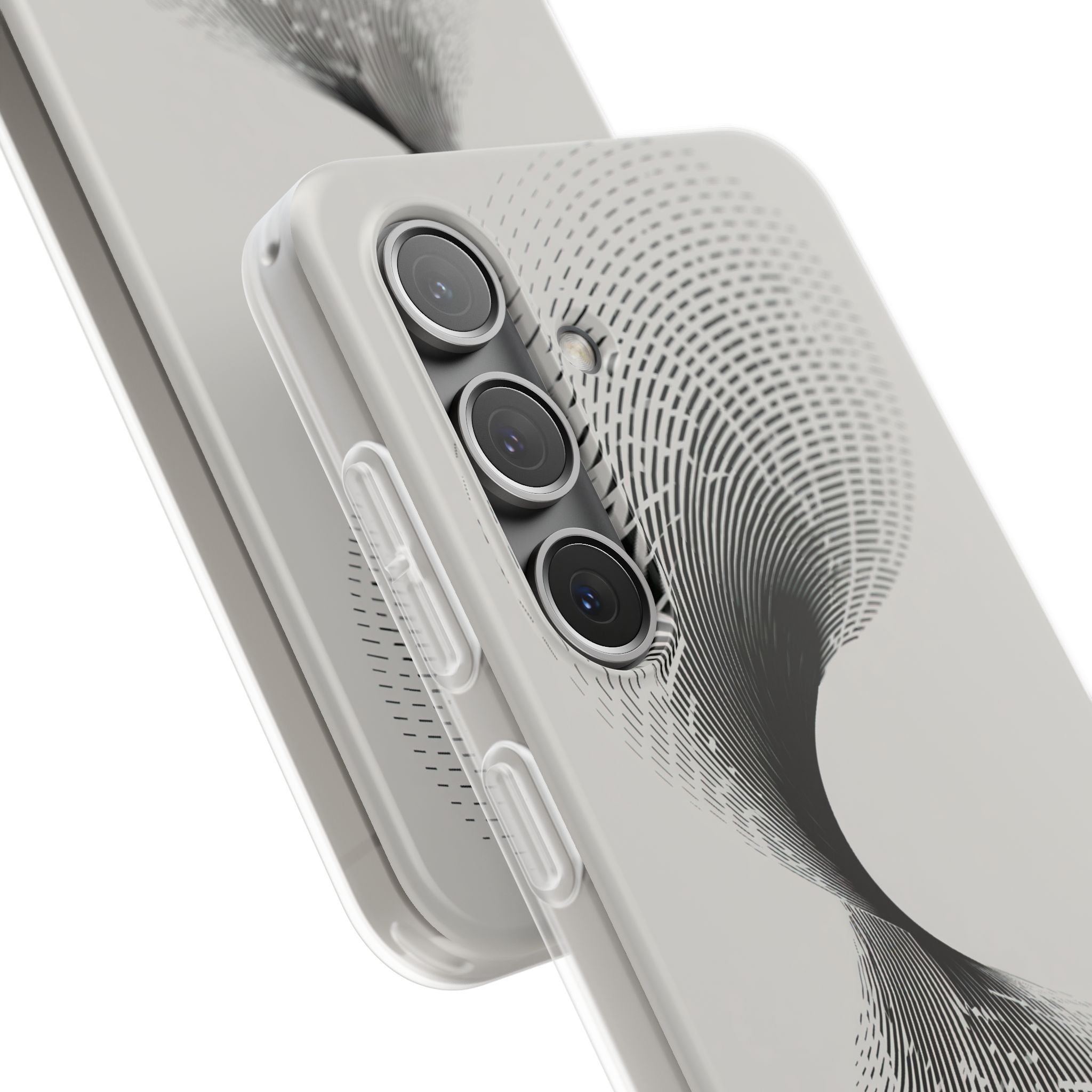 White Lite Phone Case for Samsung - Linear Torsion Grid