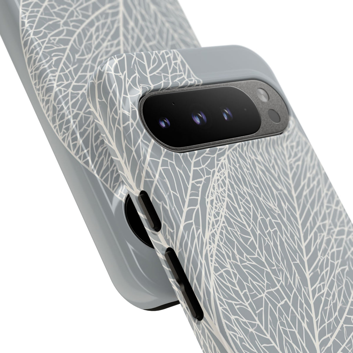 Minimal Leaf Skeleton · Tough Phone Case for Pixel · Grey