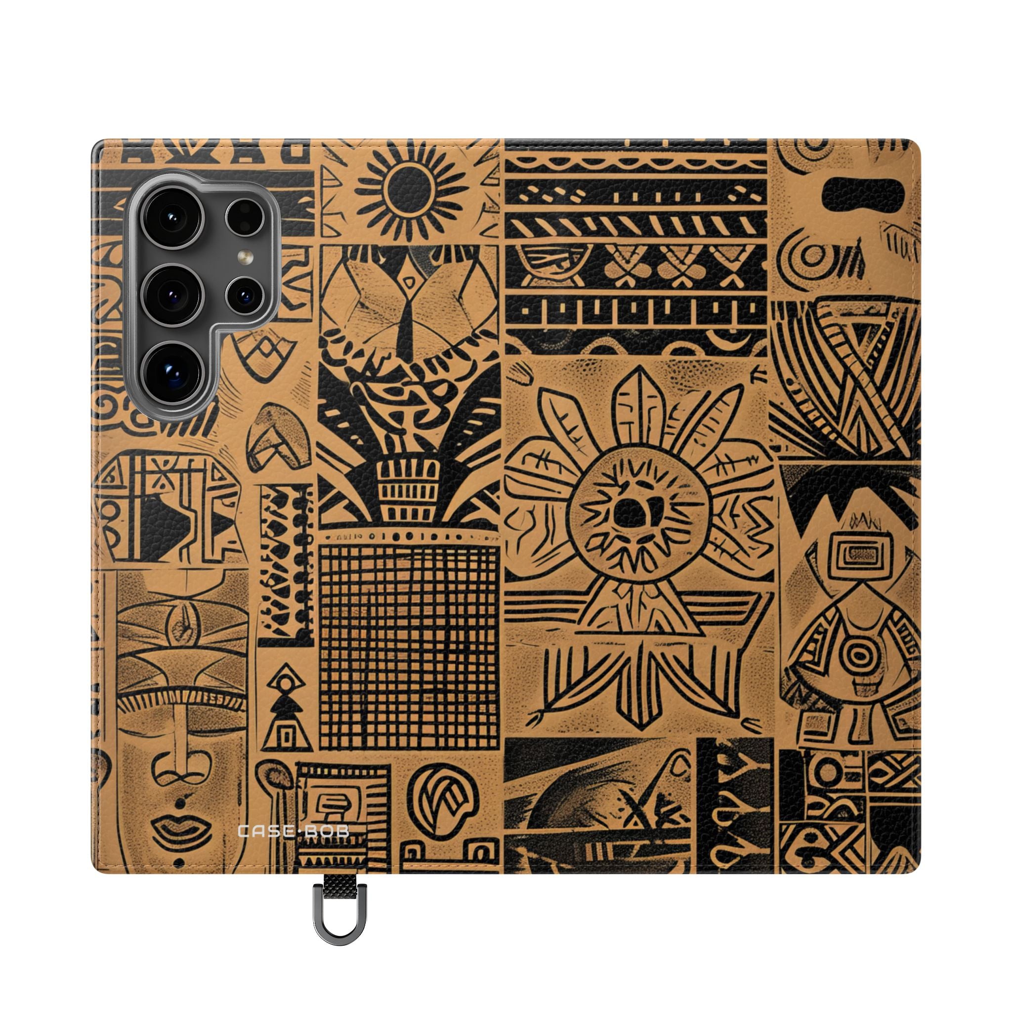 Celestial Faces Brown - Samsung S24 Ultra Case - Wallet