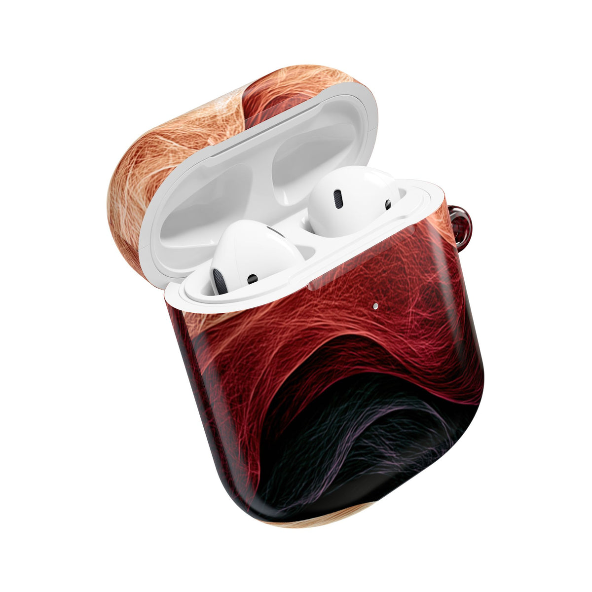 Ember Wave Dispersion · Hard Case for AirPods & AirPods Pro · Red