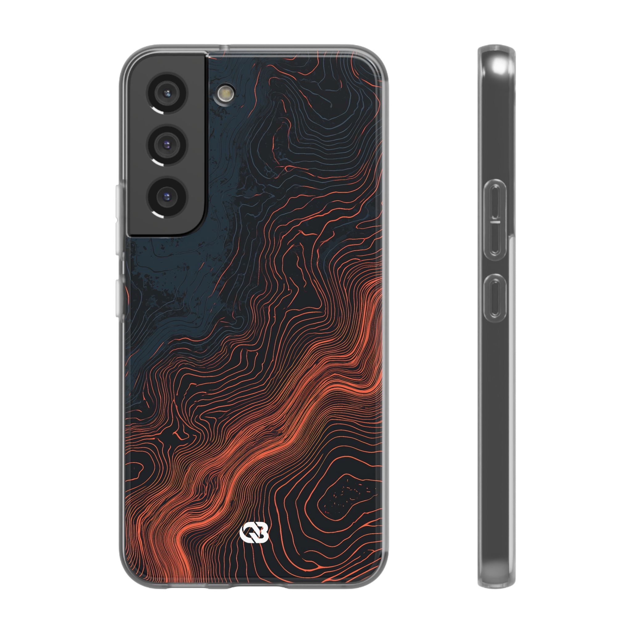 Black Lite Phone Case for Samsung - Volcanic Basalt Map