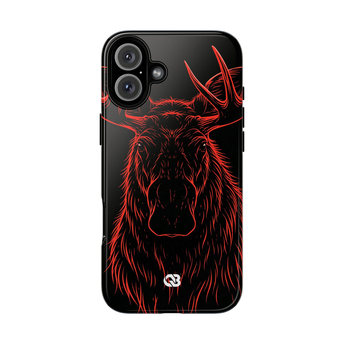 Crimson Horizon Moose · Tough Phone Case for iPhone · Black