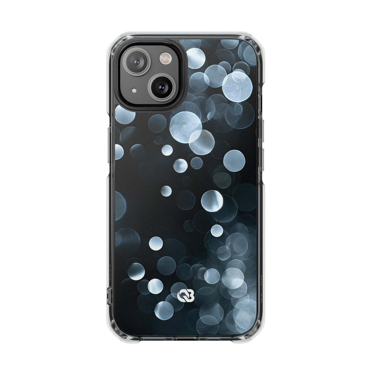 Black Impact MagSafe Phone Case for iPhone - Silver Orbit Glow