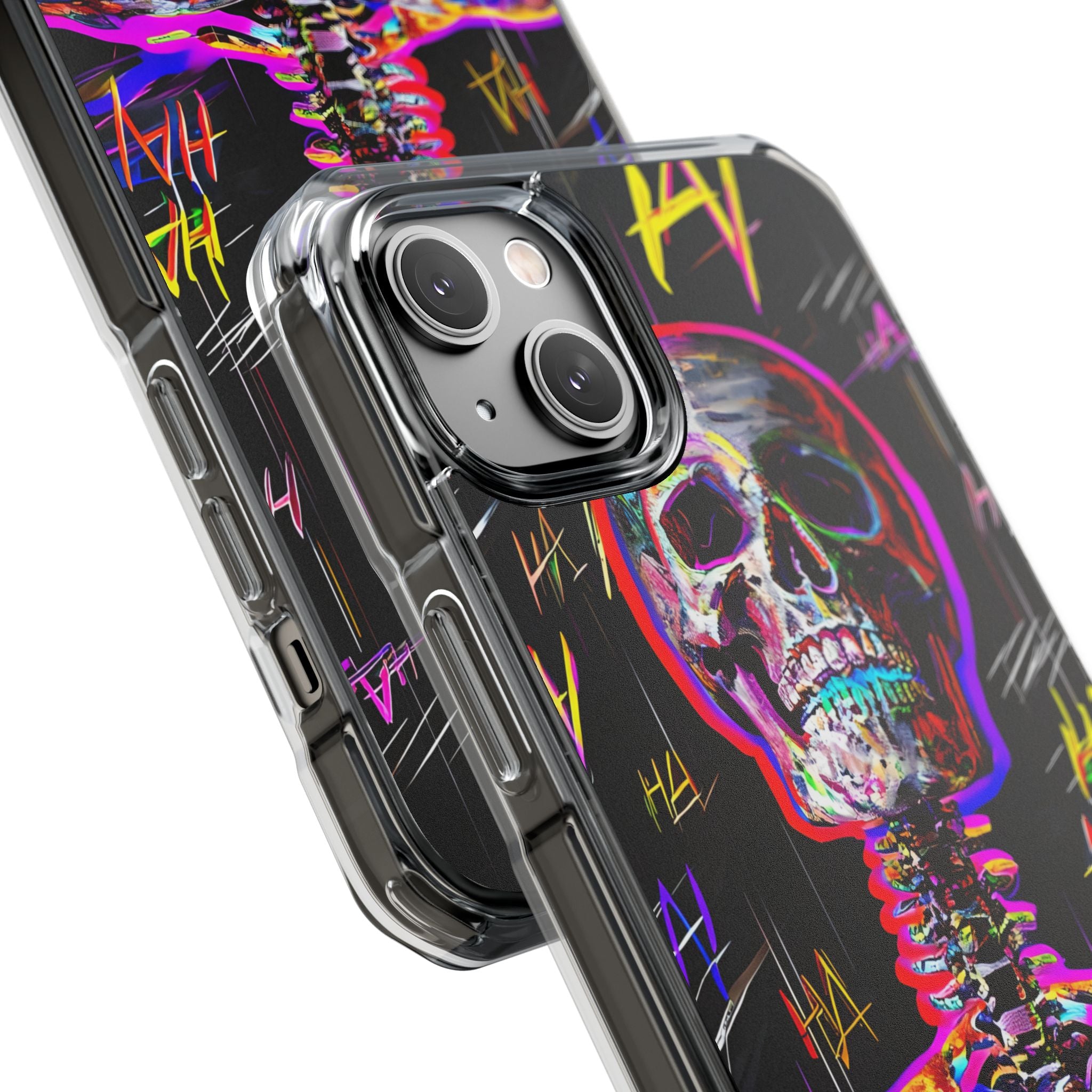 Neon Glitch Skeleton · Impact Handyhülle für iPhone · Magsafe