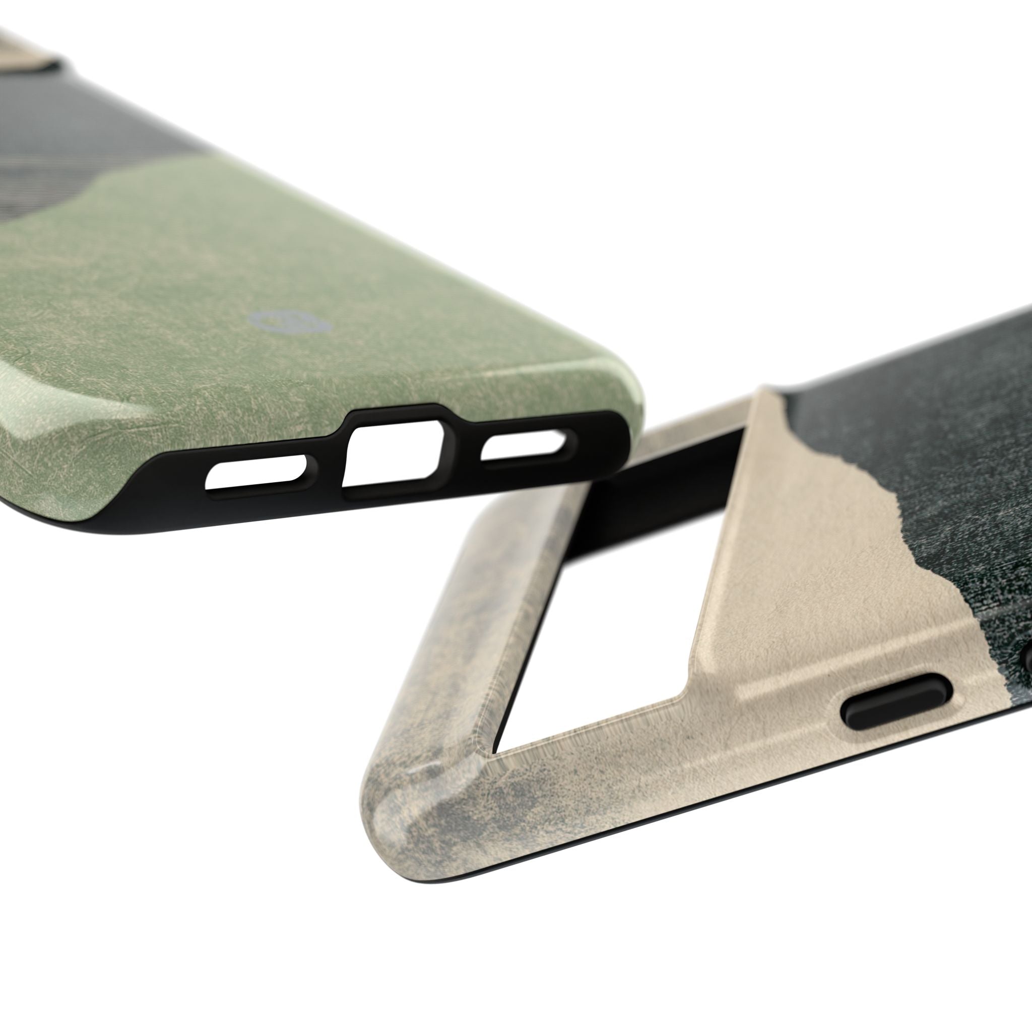 Green Tough Phone Case for Google Pixel - Moss Ridge Grain