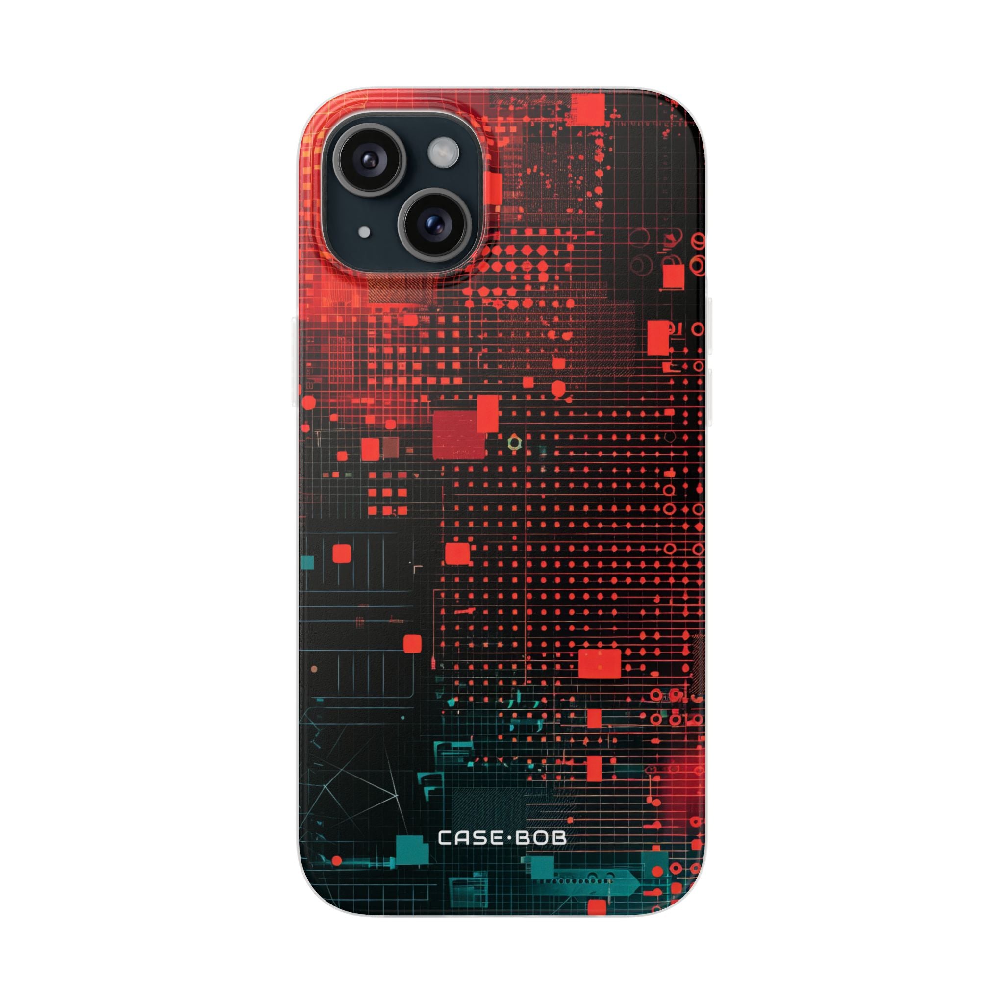 Grid Fusion iPhone 15 Plus Case - Soft