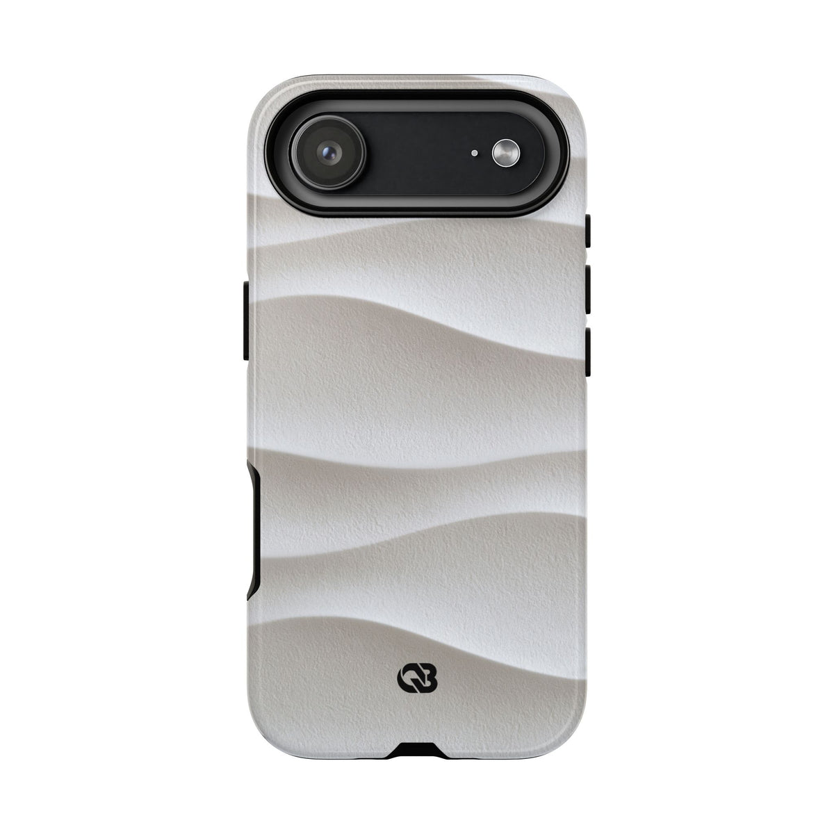 White Tough Phone Case for iPhone - Arctic Flow Ridges