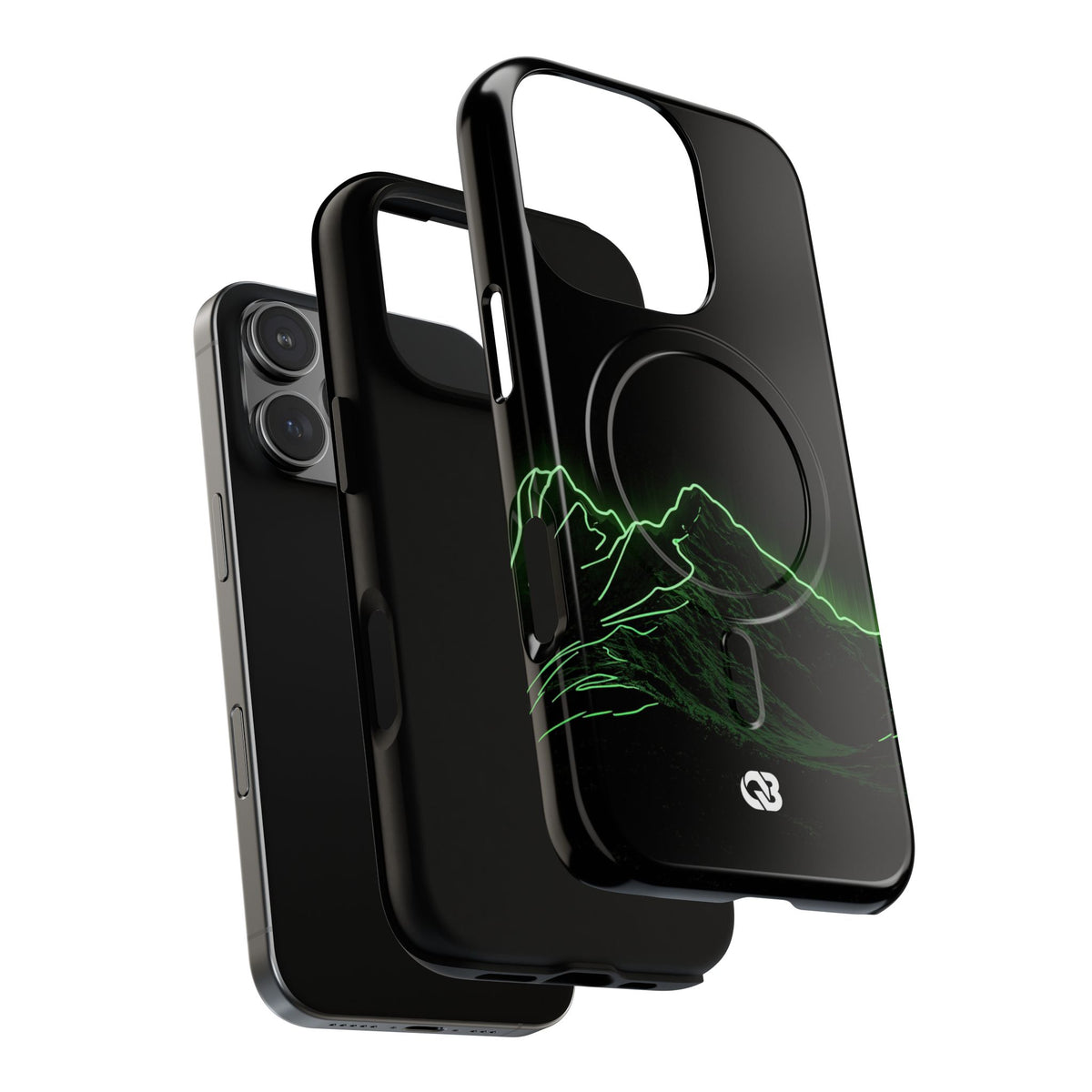 Nordic Mountain Contour · Tough 2.0 Magnetic Phone Case for iPhone · Black