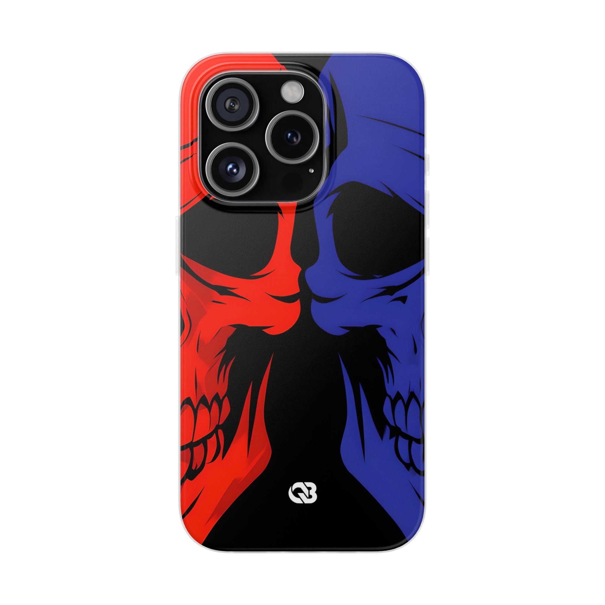 Crimson Cobalt Skulls · Soft Phone Case for iPhone
