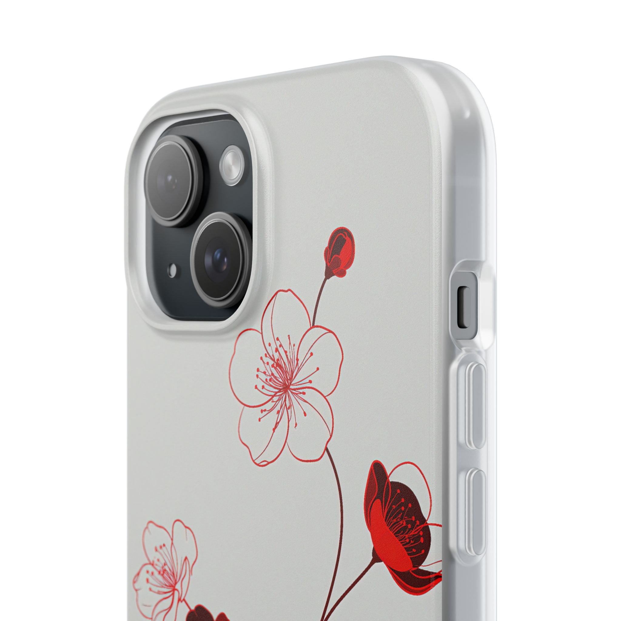Red Lite Phone Case for iPhone - Kyoto Ember Bloom