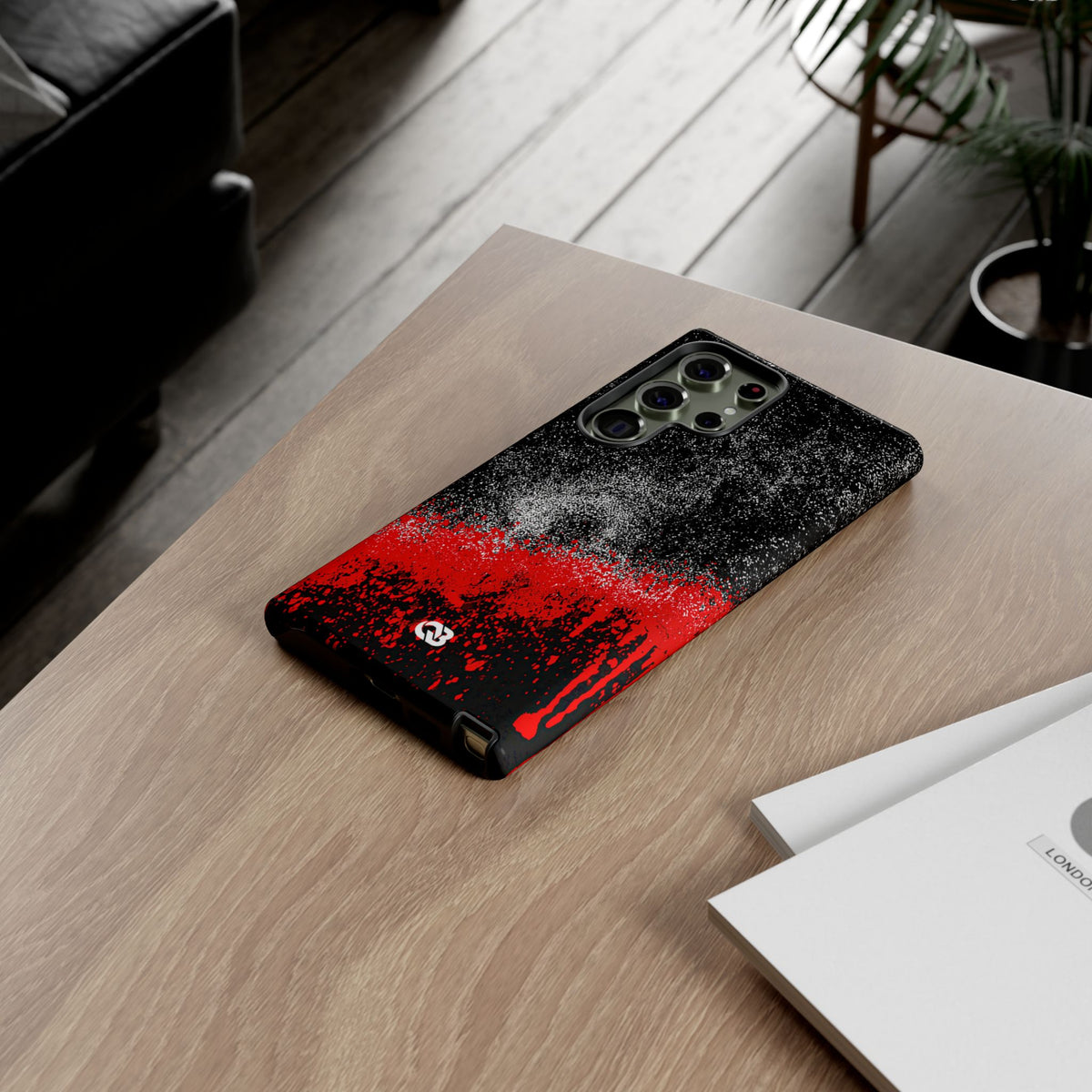 Crimson Noir Drip · Tough Phone Case for Samsung · Black