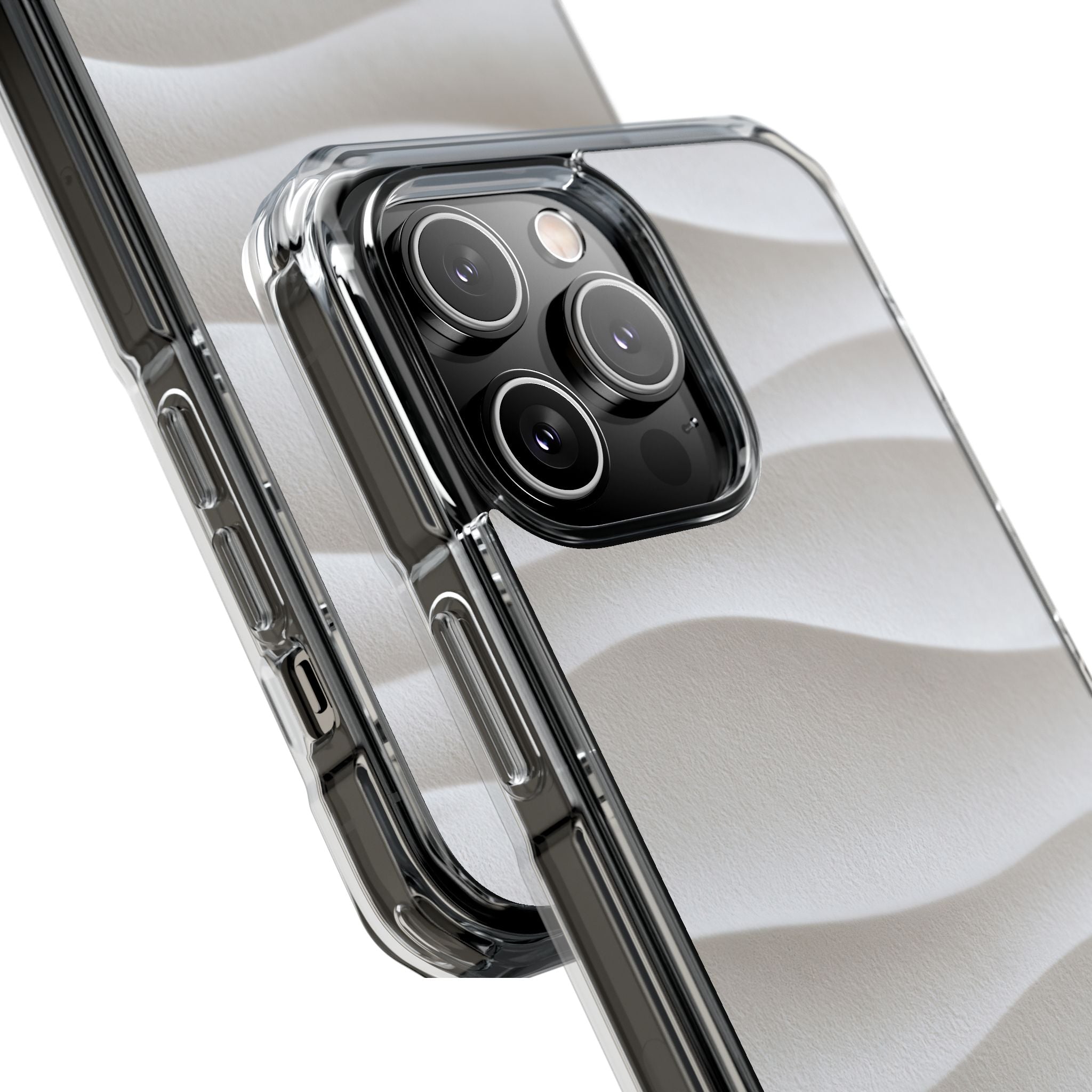 White Impact MagSafe Phone Case for iPhone - Arctic Flow Ridges