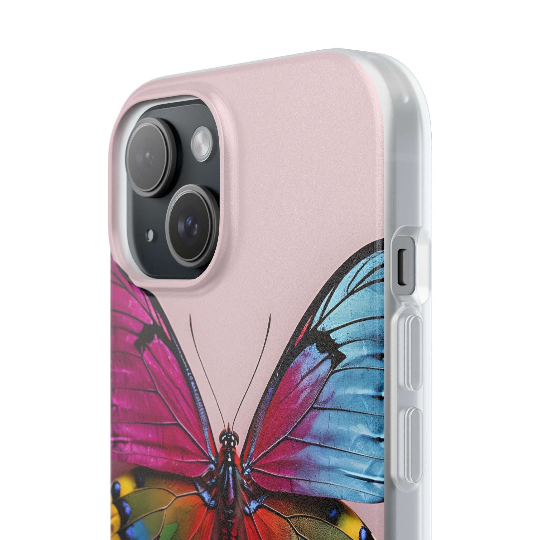 Vivid Butterfly iPhone 15 Case - Soft