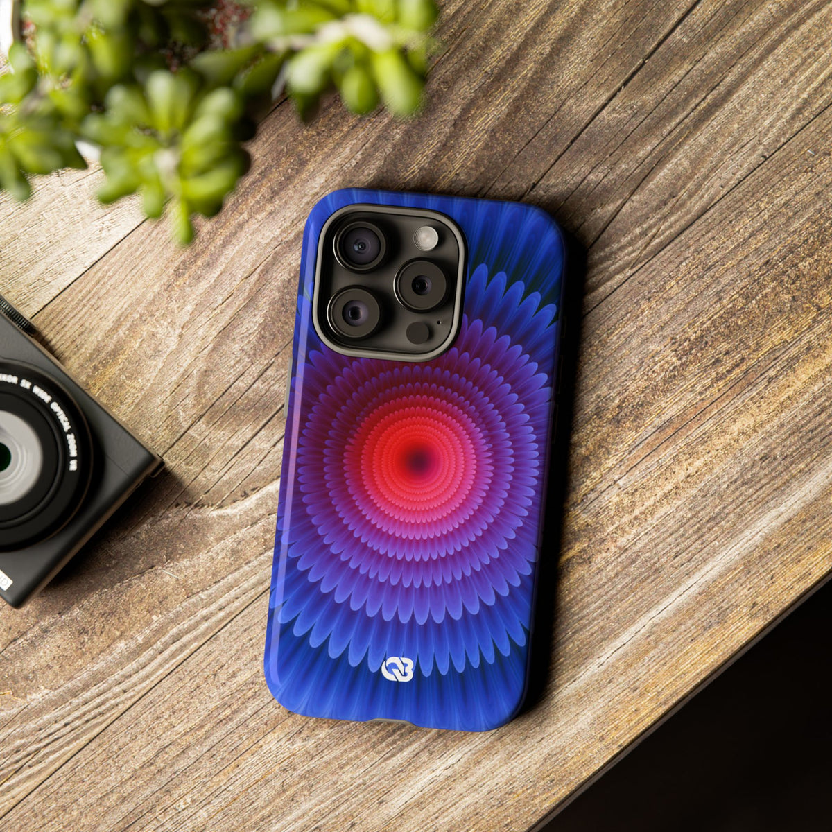 Radial Spectrum Bloom · Tough Phone Case for iPhone · Blue