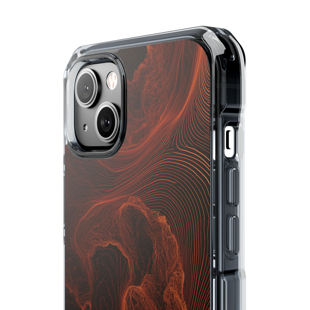 Amber Filament · Clear Impact Magnetic Phone Case for iPhone · Orange