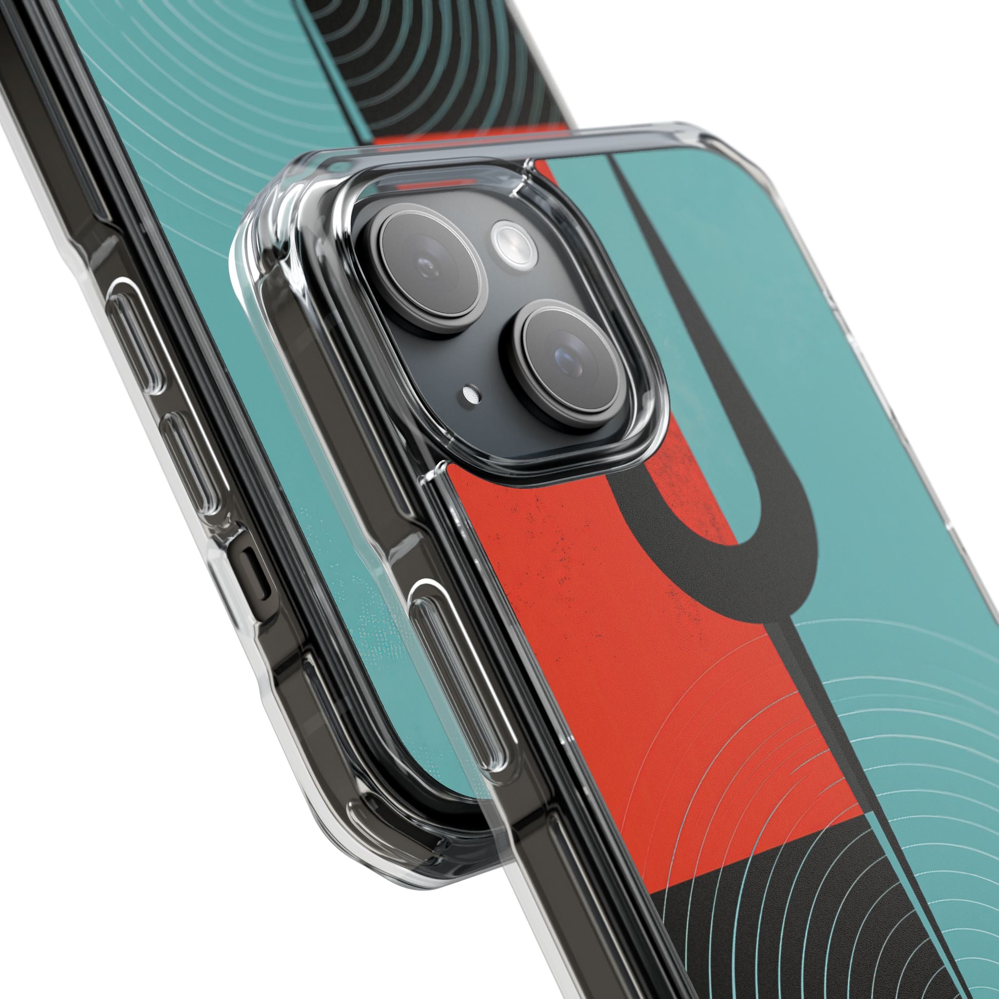 Teal Impact MagSafe Phone Case for iPhone - Sonic Static Split