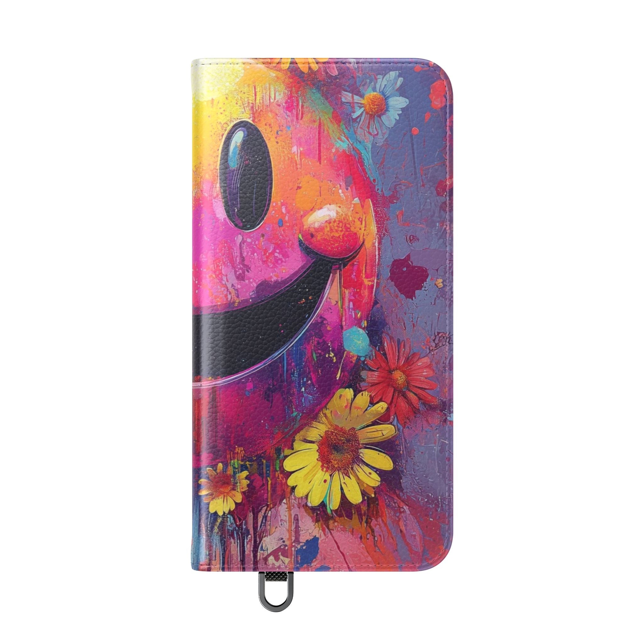 Smiley Bloom Drip - Samsung S25+ Case - Wallet