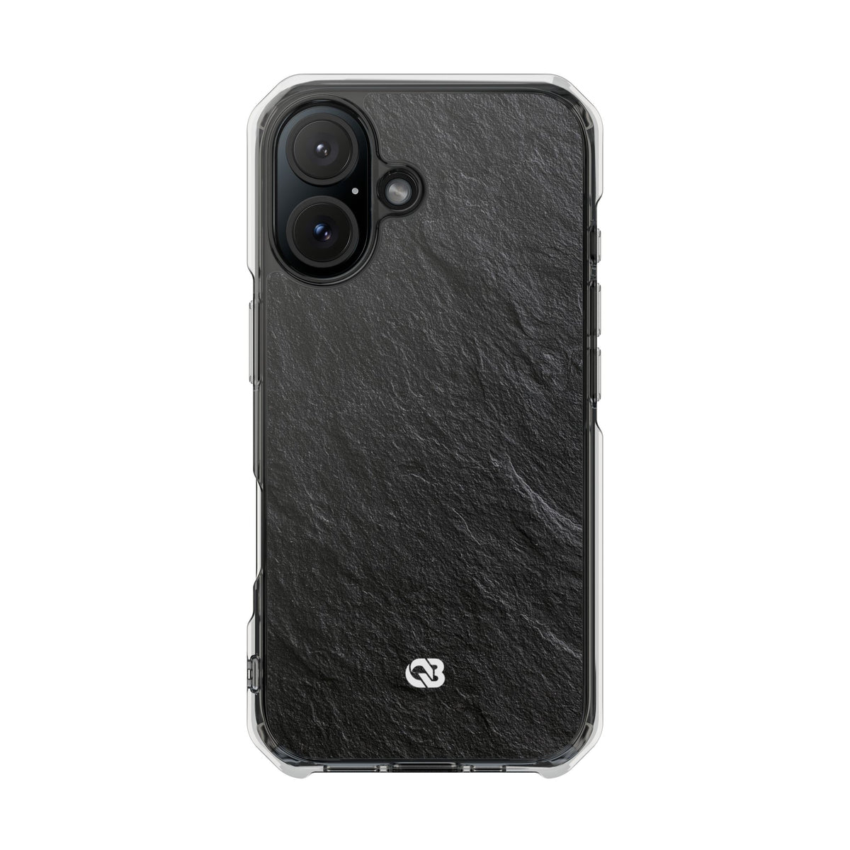 Black Impact MagSafe Phone Case for iPhone - Raw Obsidian Slate