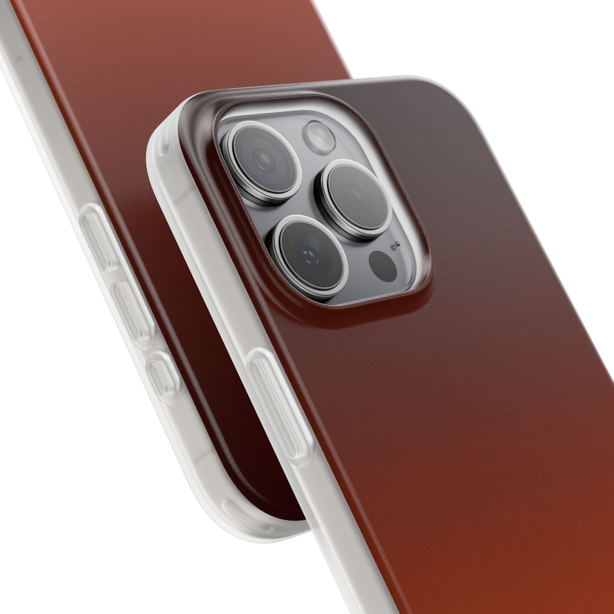 Orange Lite Phone Case for iPhone - Obsidian Ember Fade