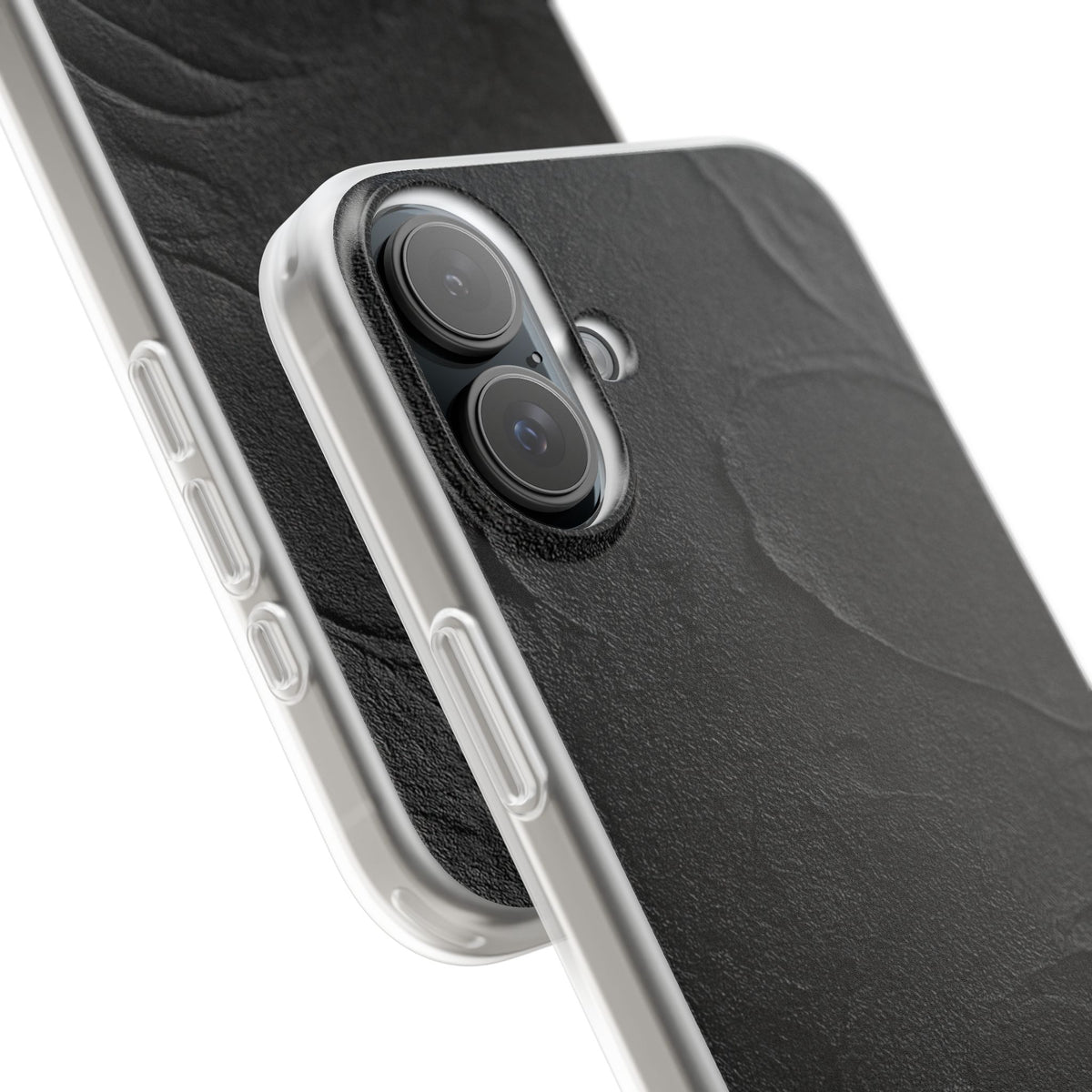 Obsidian Stucco Relief · Lite Phone Case for iPhone · Black