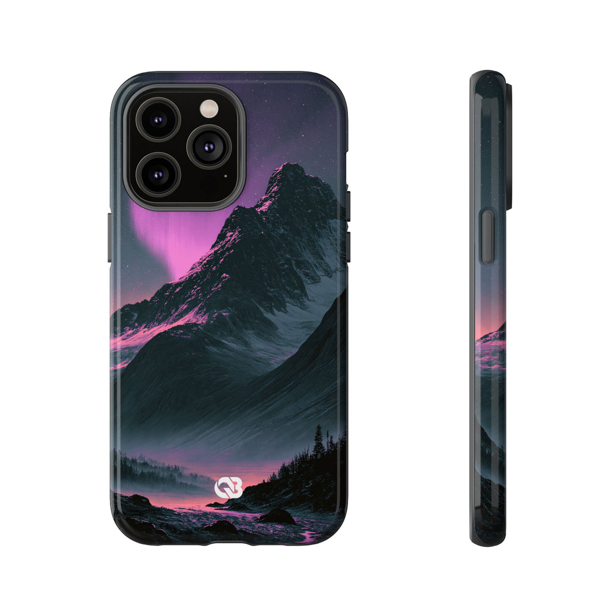 Arctic Aurora Summit · Tough Phone Case for iPhone · Black
