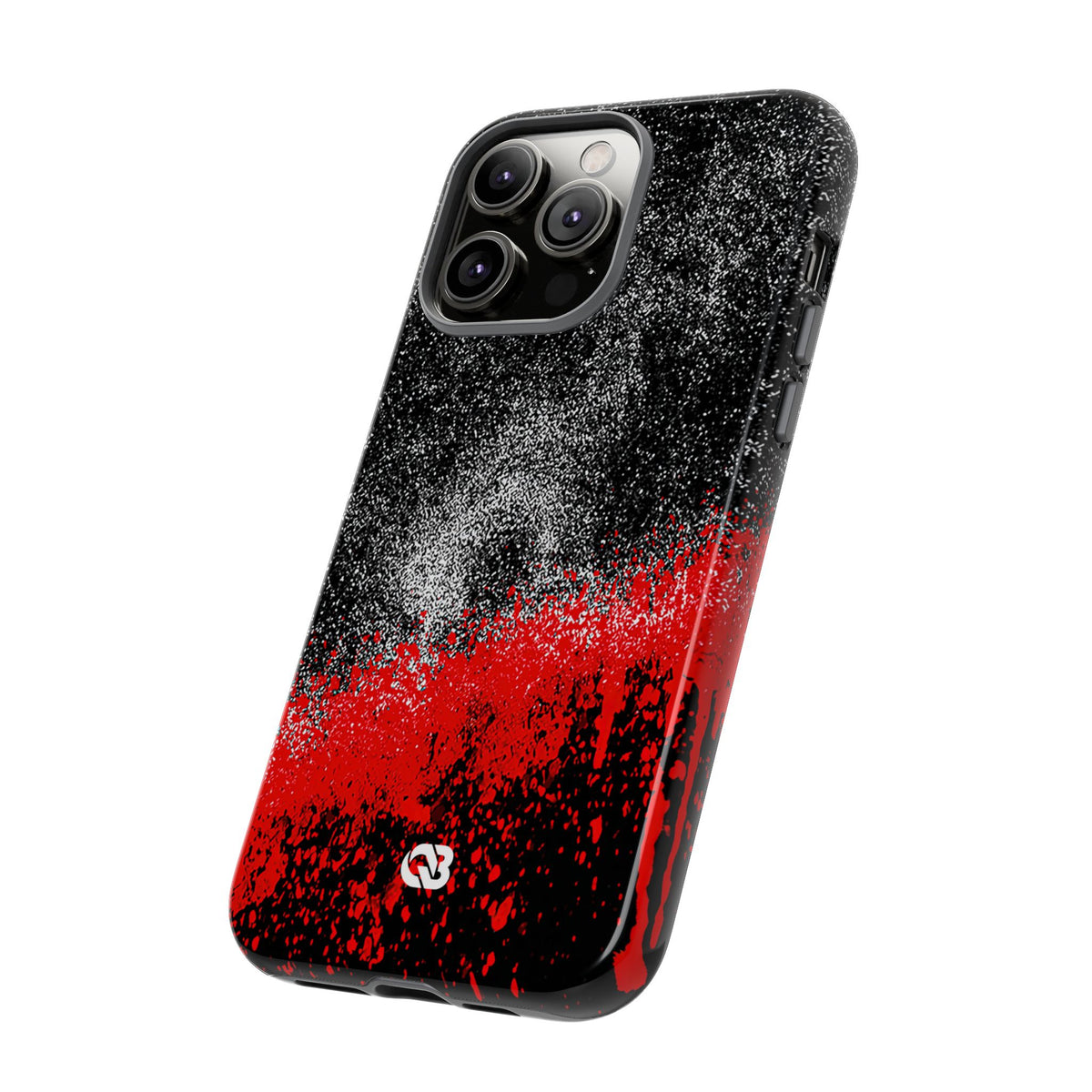 Crimson Noir Drip · Tough Phone Case for iPhone · Black