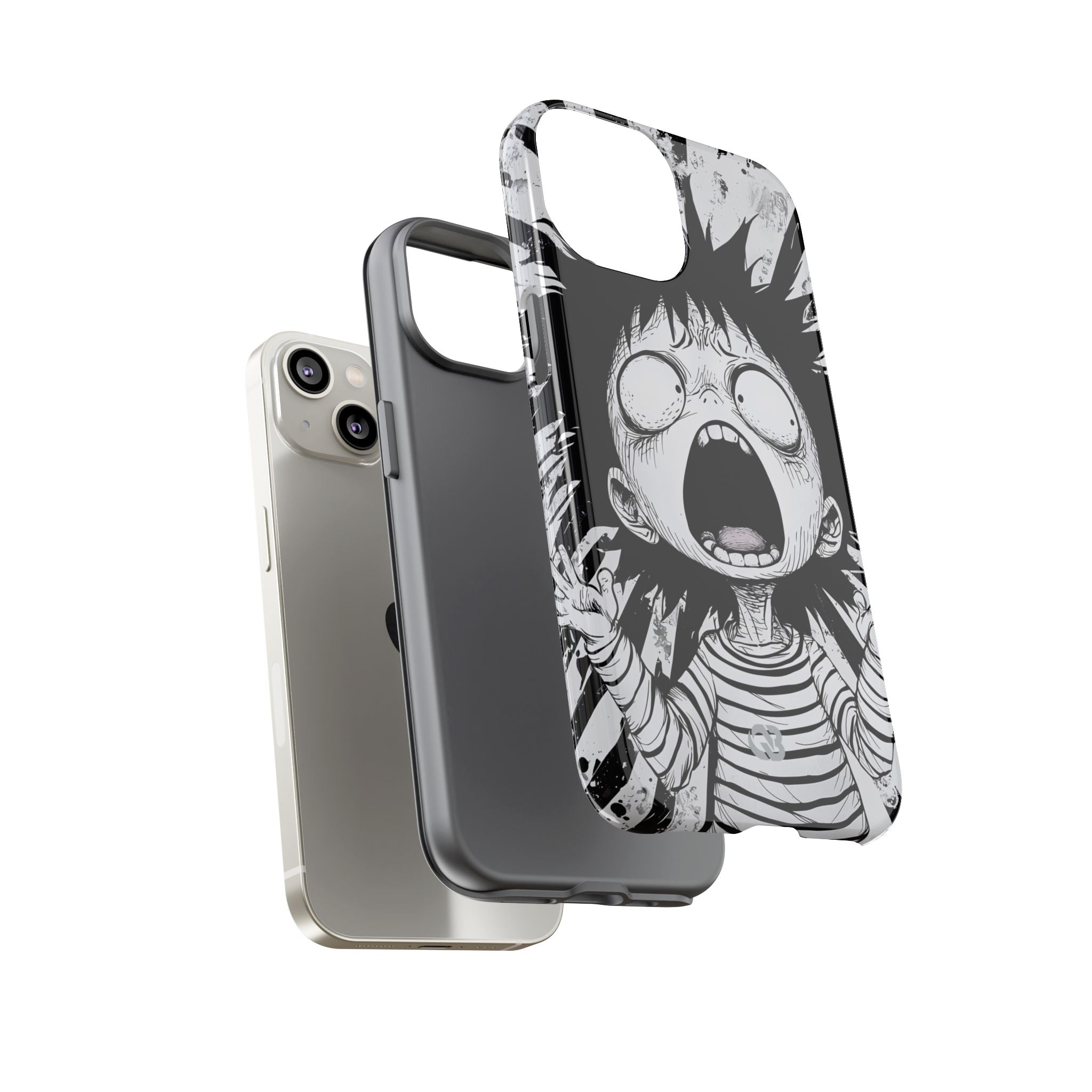 Chaotic Monochrome Scream · Tough Fundas para teléfono para iPhone