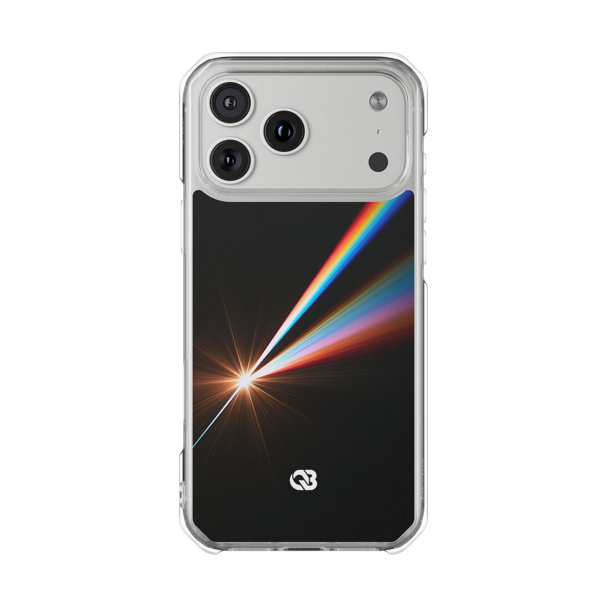 Spectral Refraction · Clear Impact Magnetic Phone Case for iPhone · Black