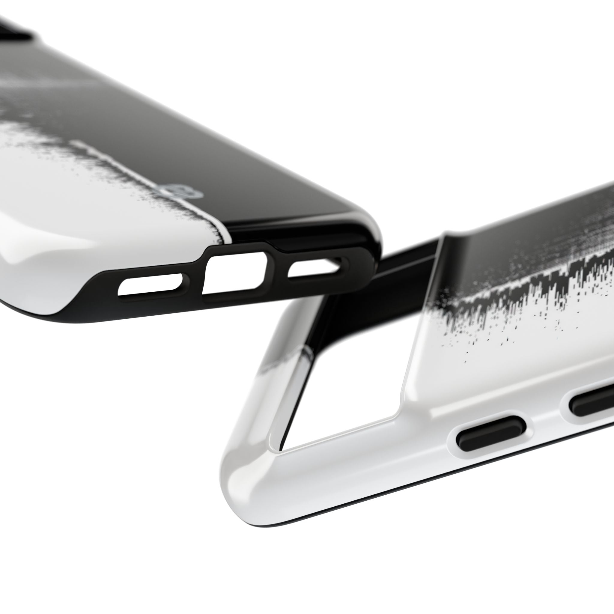 Black Tough Phone Case for Google Pixel - Static Signal Split