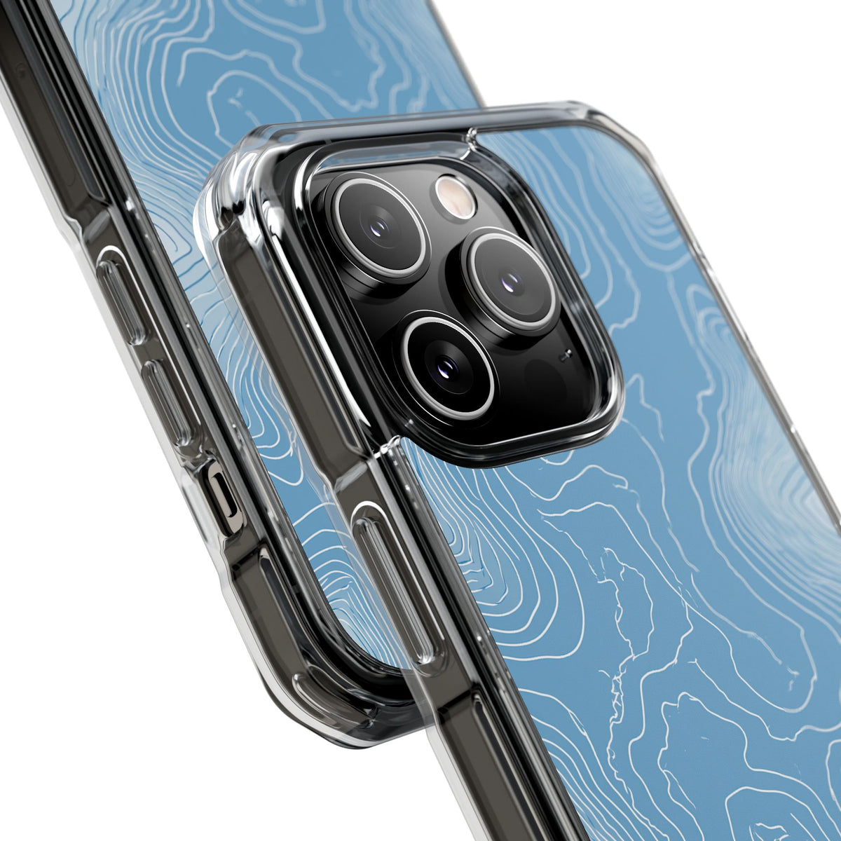 Blue Impact MagSafe Phone Case for iPhone - Glacial Ridge Topo