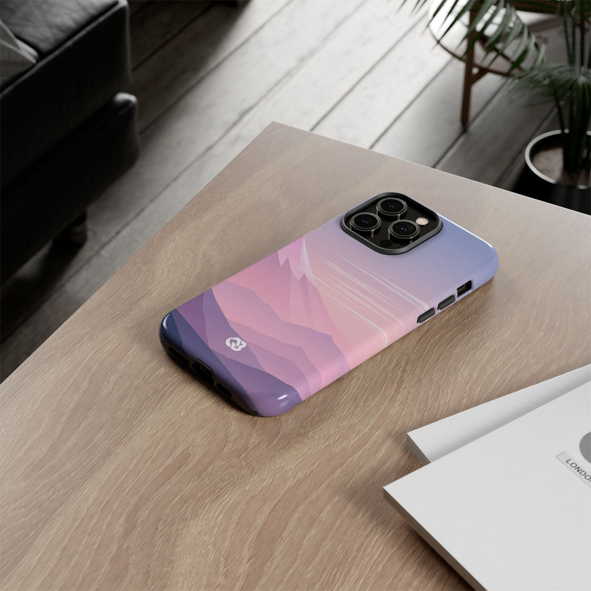 Purple Tough Phone Case for iPhone - Lavender Alpine Dawn