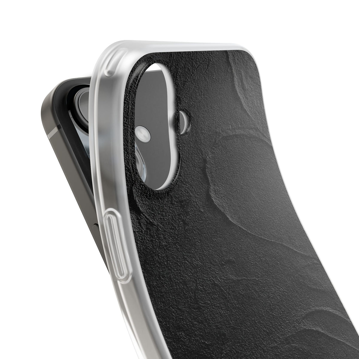 Obsidian Stucco Relief · Lite Phone Case for iPhone · Black
