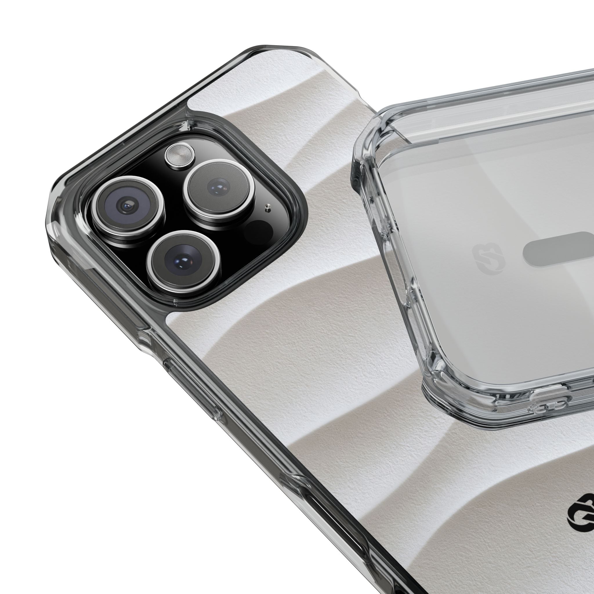 White Impact MagSafe Phone Case for iPhone - Arctic Flow Ridges