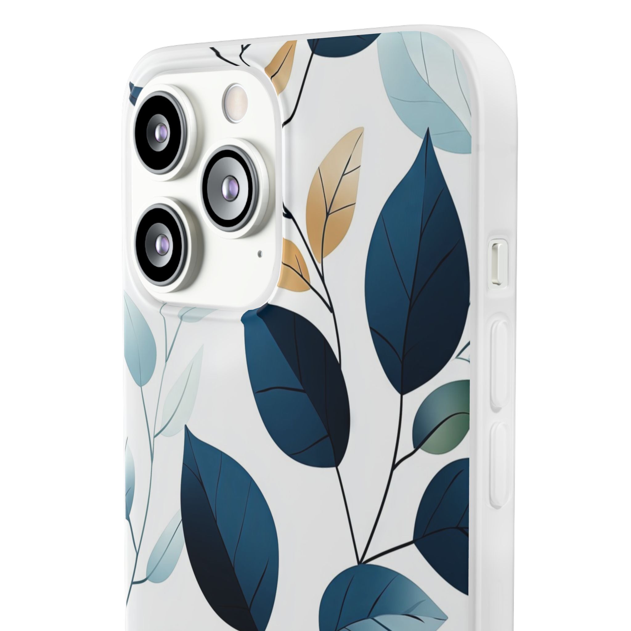 Navy Leaf Veins iPhone 13 Pro Max - Soft