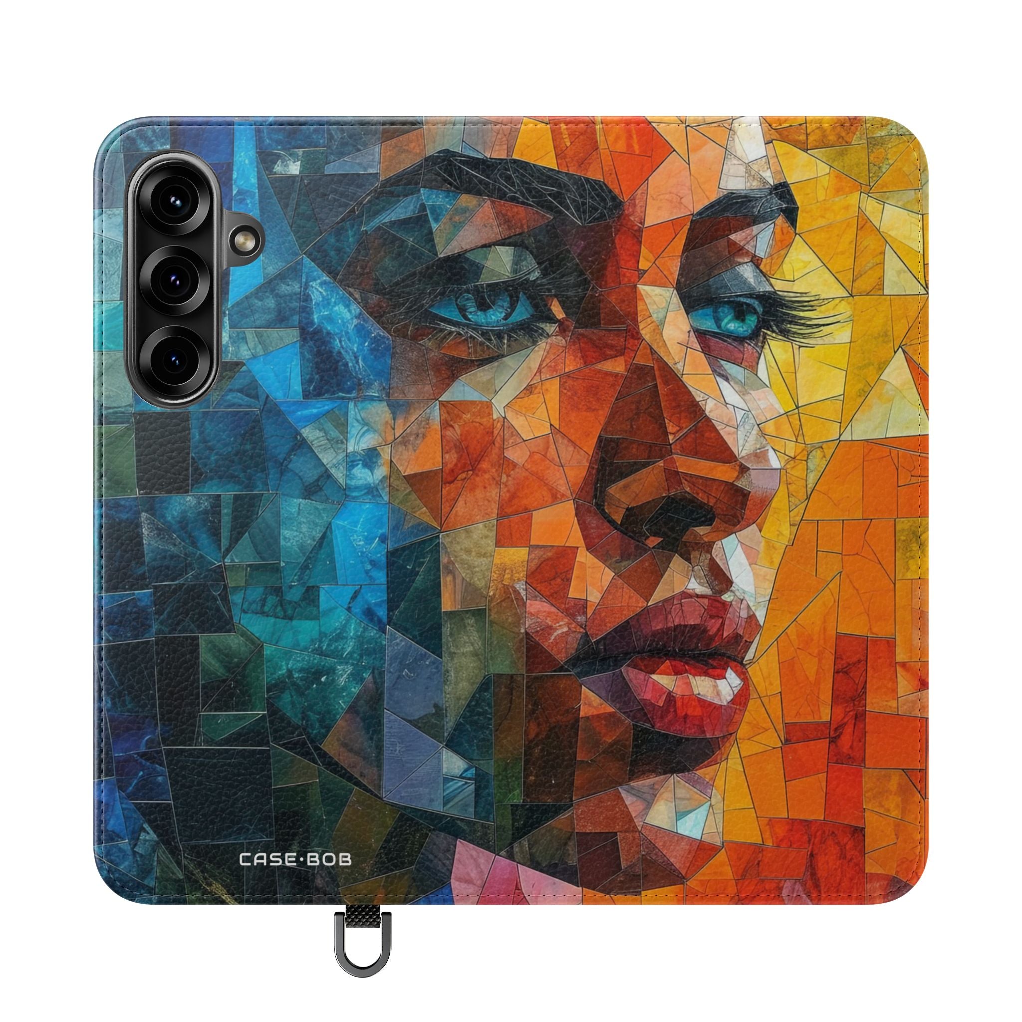 Mosaic Gaze Blue - Samsung S25+ Case - Lompakkokotelo