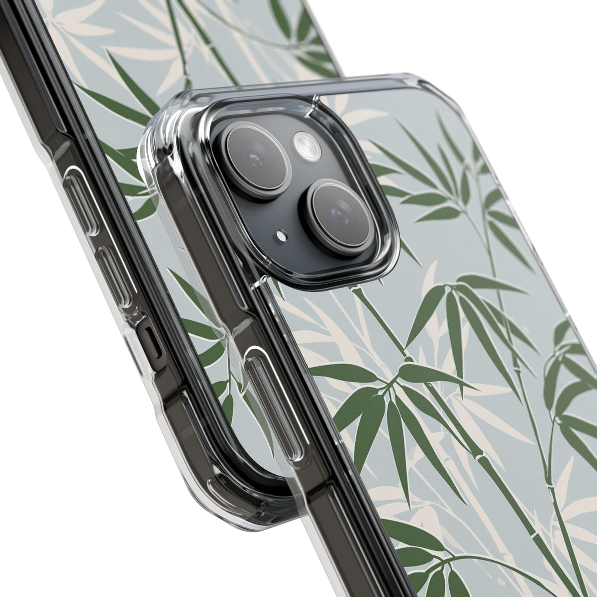 Serene Bamboo · Clear Impact Magnetic Phone Case for iPhone · Green