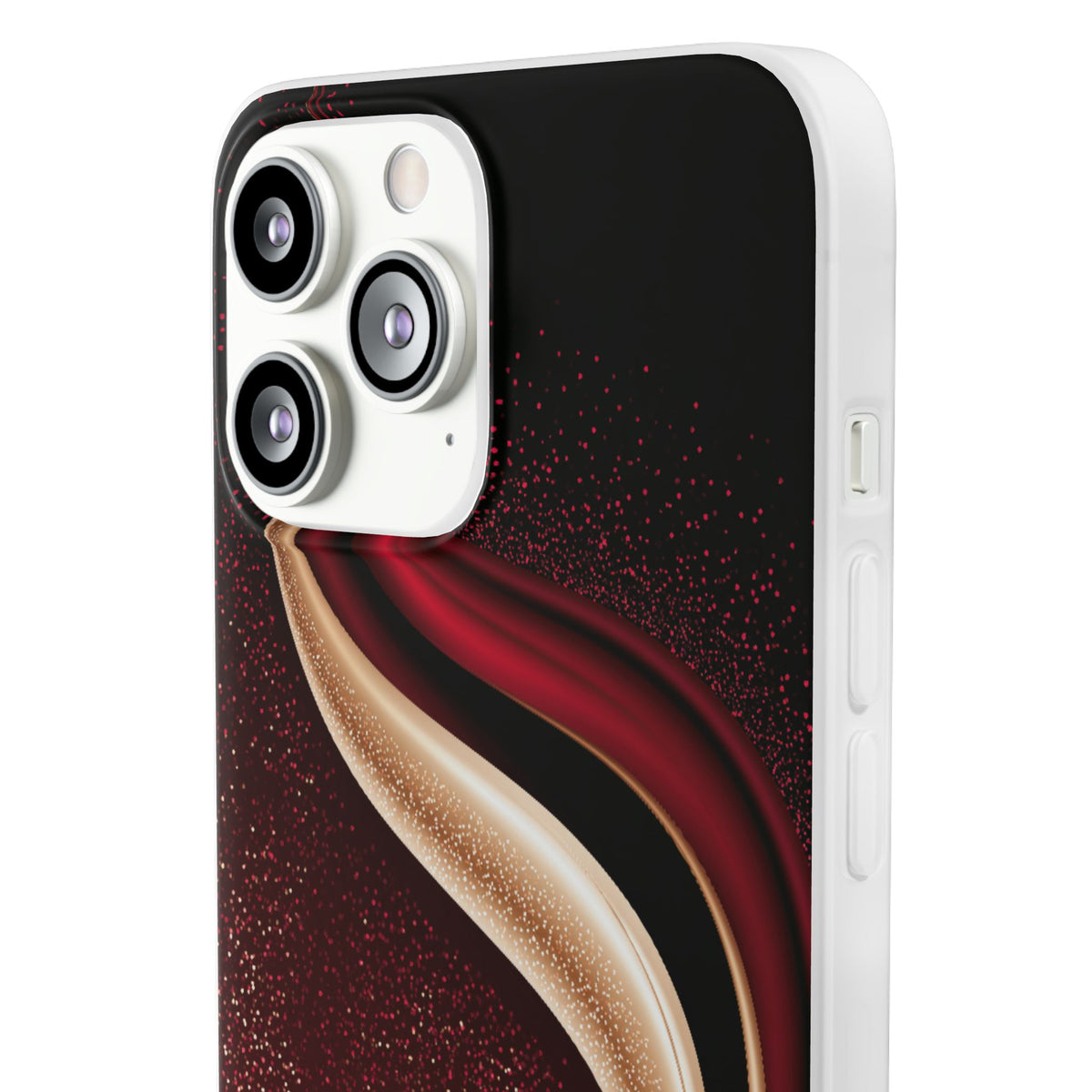 Gilded Crimson Flow · Lite Phone Case for iPhone · Red
