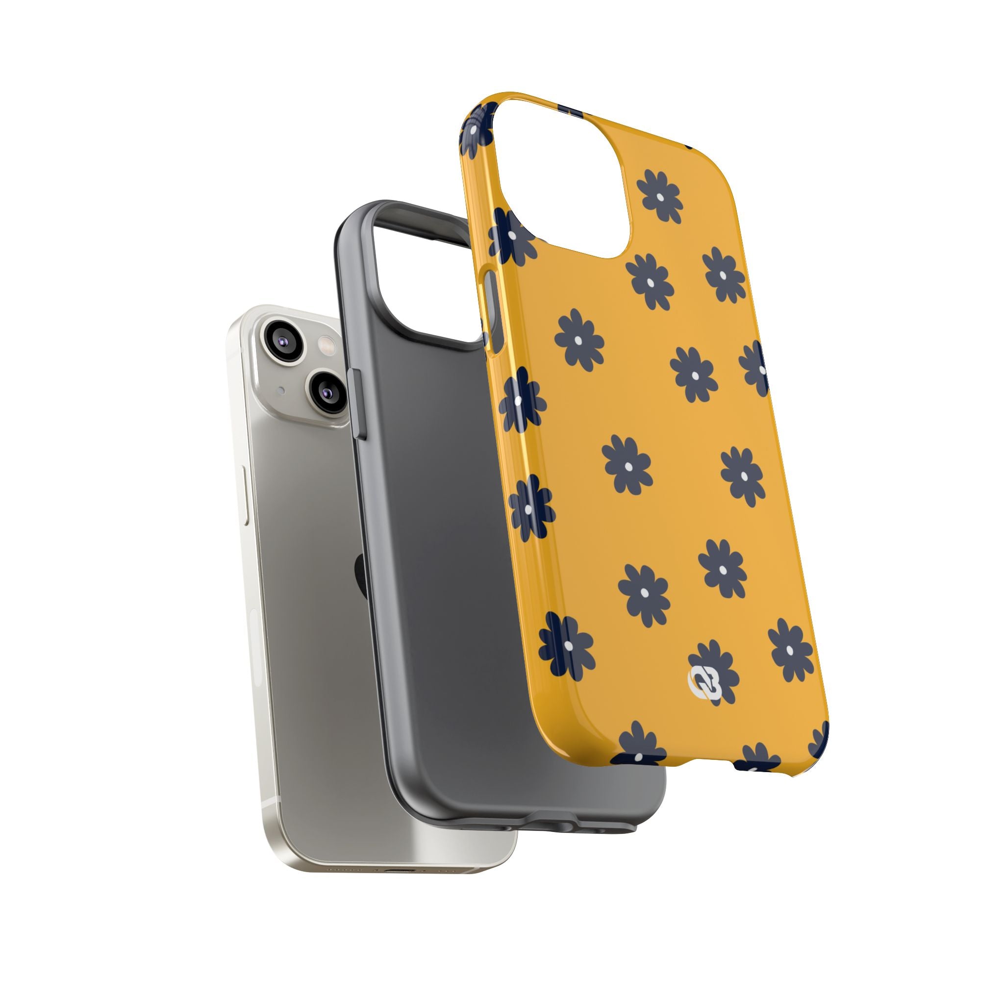 Navy Daisy Mustard · Tough Phone Case for iPhone