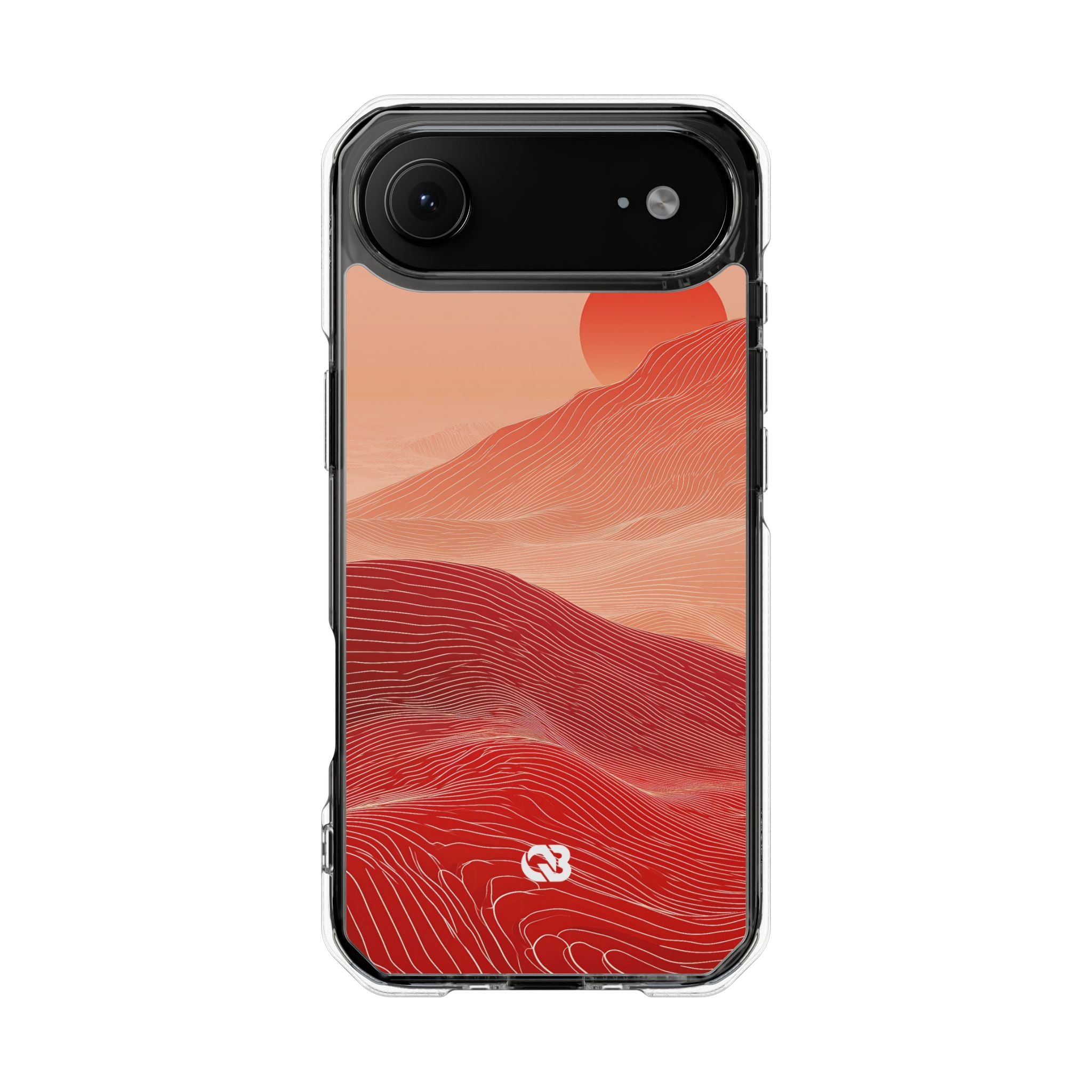 Red Impact MagSafe Phone Case for iPhone - Crimson Ridge Lines