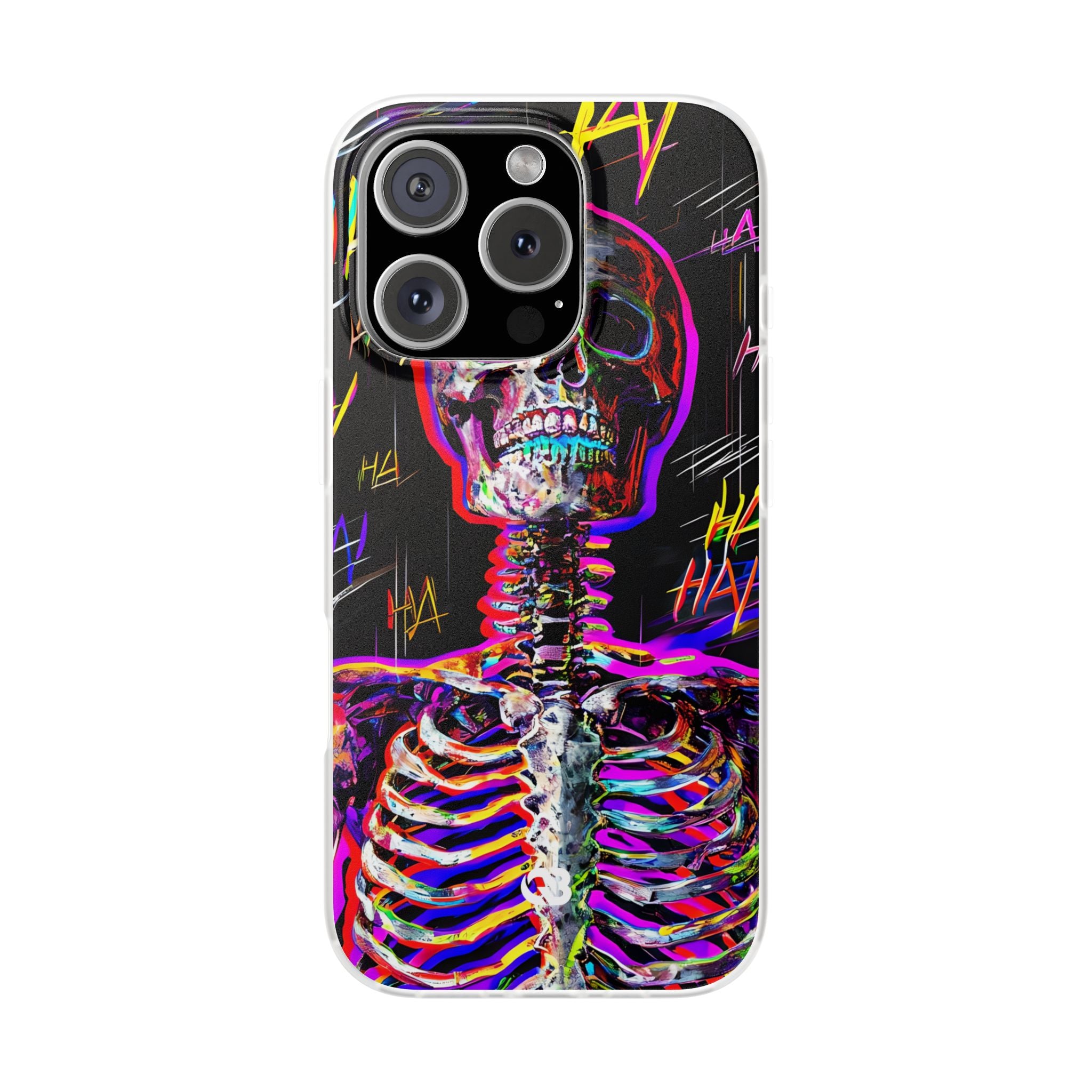 Neon Glitch Skeleton · Soft Handyhülle für iPhone