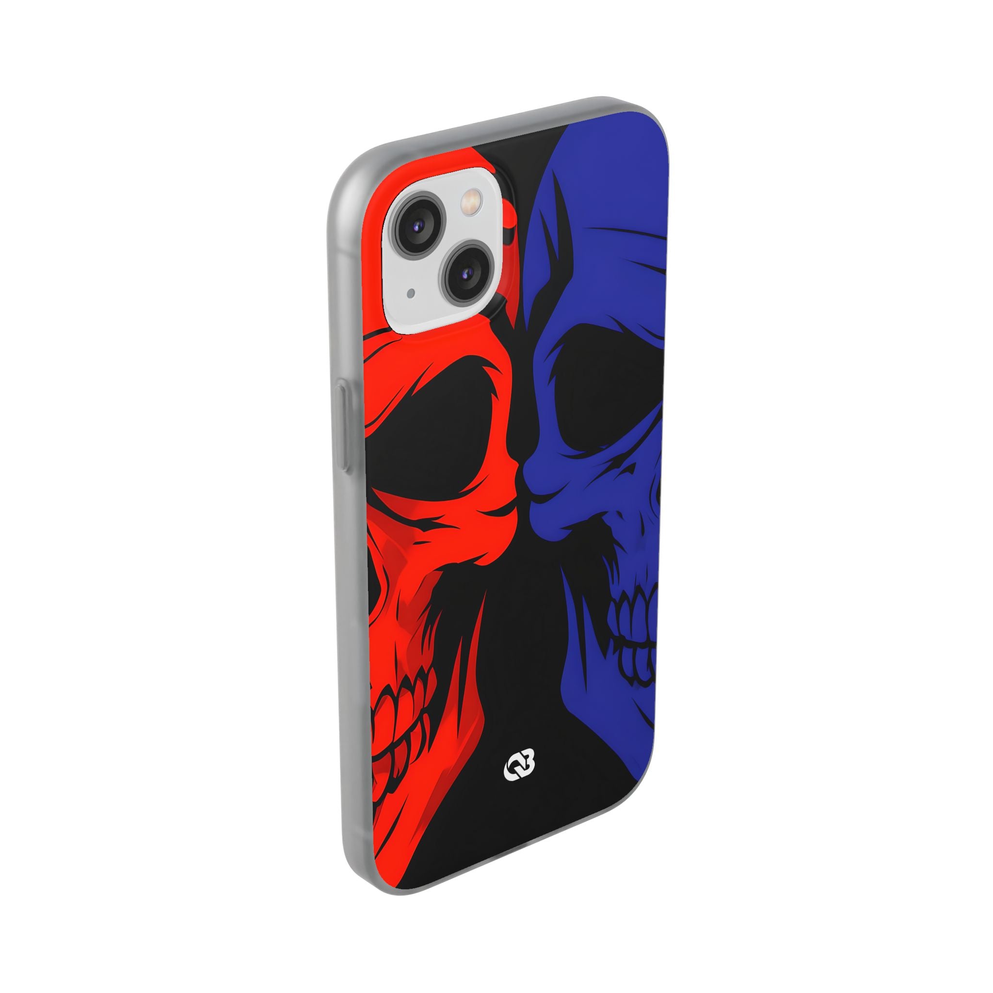 Crimson Cobalt Skulls · Soft Phone Case for iPhone