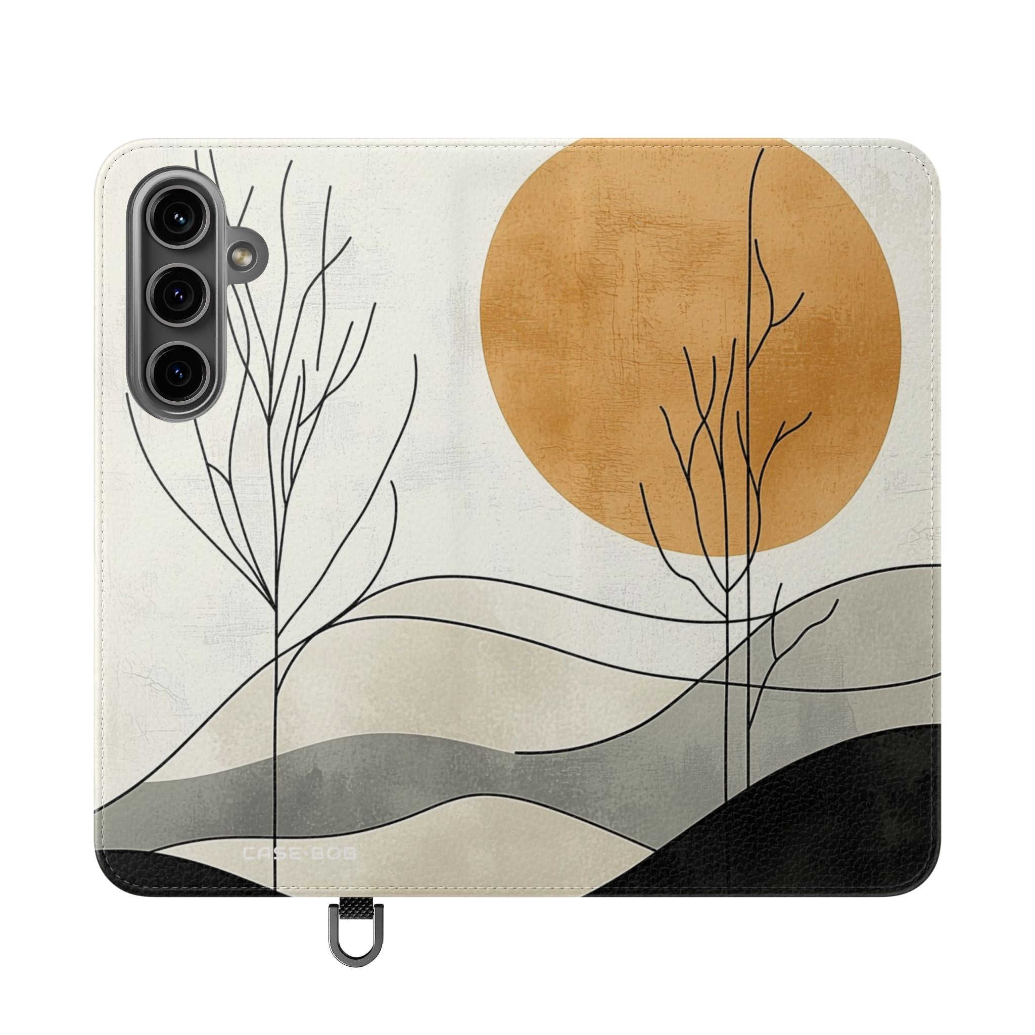 Orange Eclipse Trees - Samsung S24 Plus Case - Wallet