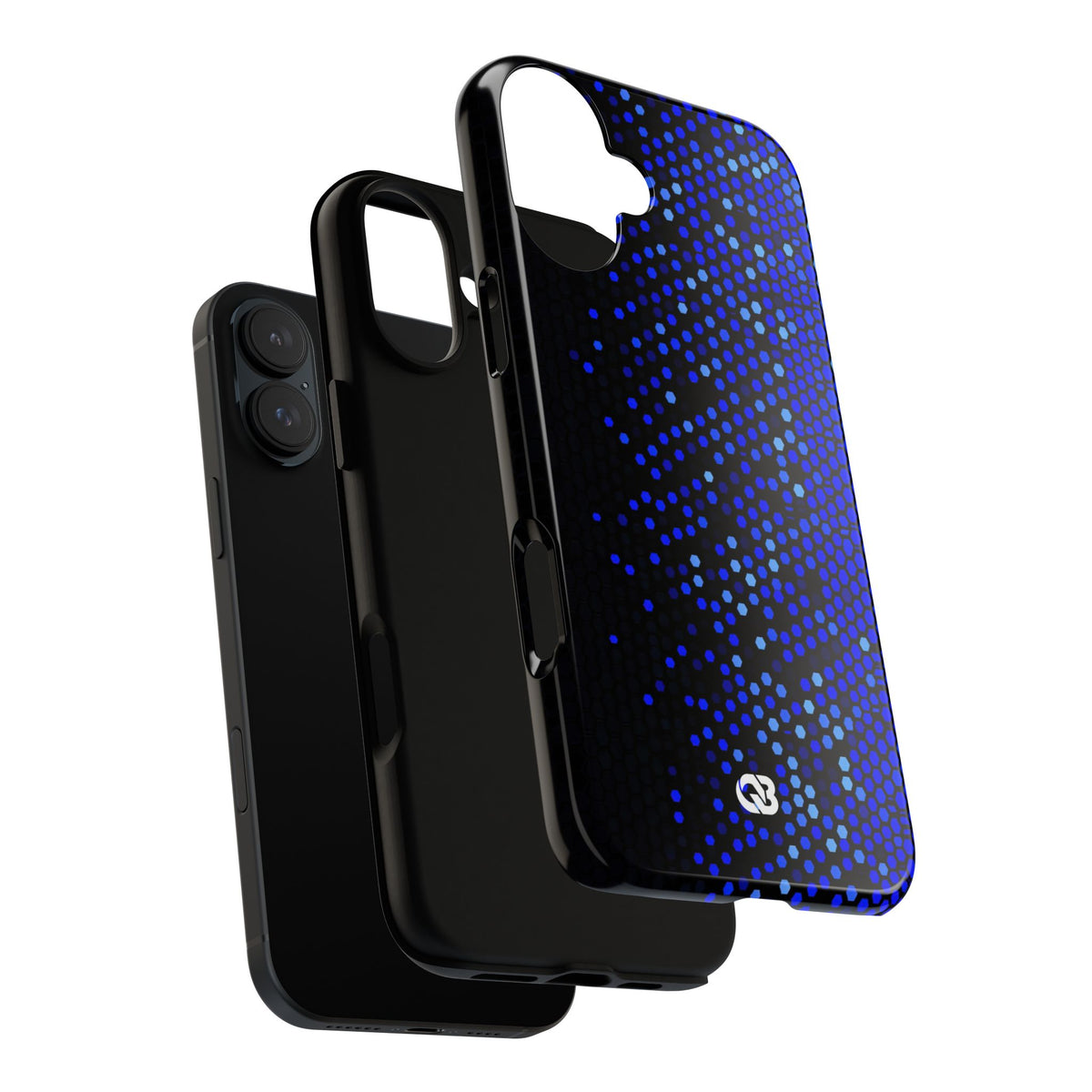 Cobalt Hex Dispersion · Tough Phone Case for iPhone · Blue
