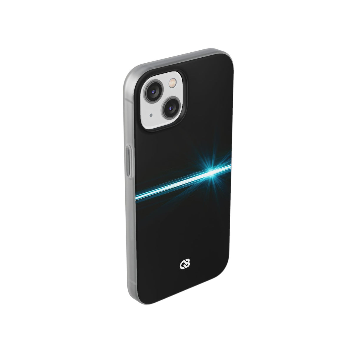 Blue Lite Phone Case for iPhone - Electric Cyan Ray
