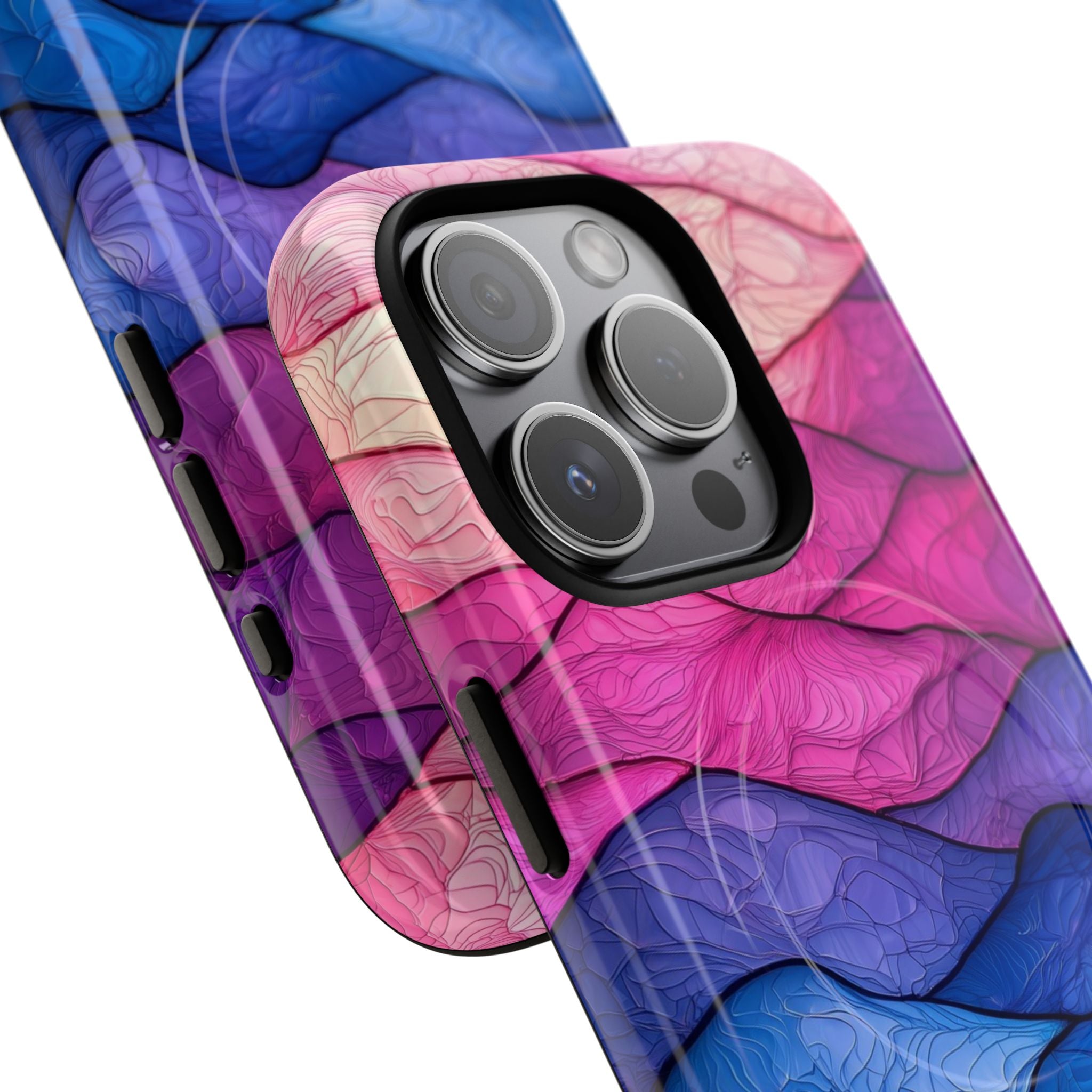 Wavy Vein Gradient iPhone 15 Pro Skal - Tough+