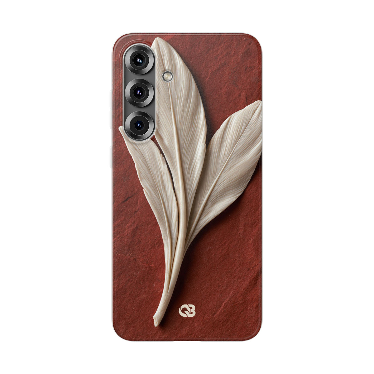 Carved Ivory Plume · Lite Phone Case for Samsung · Red