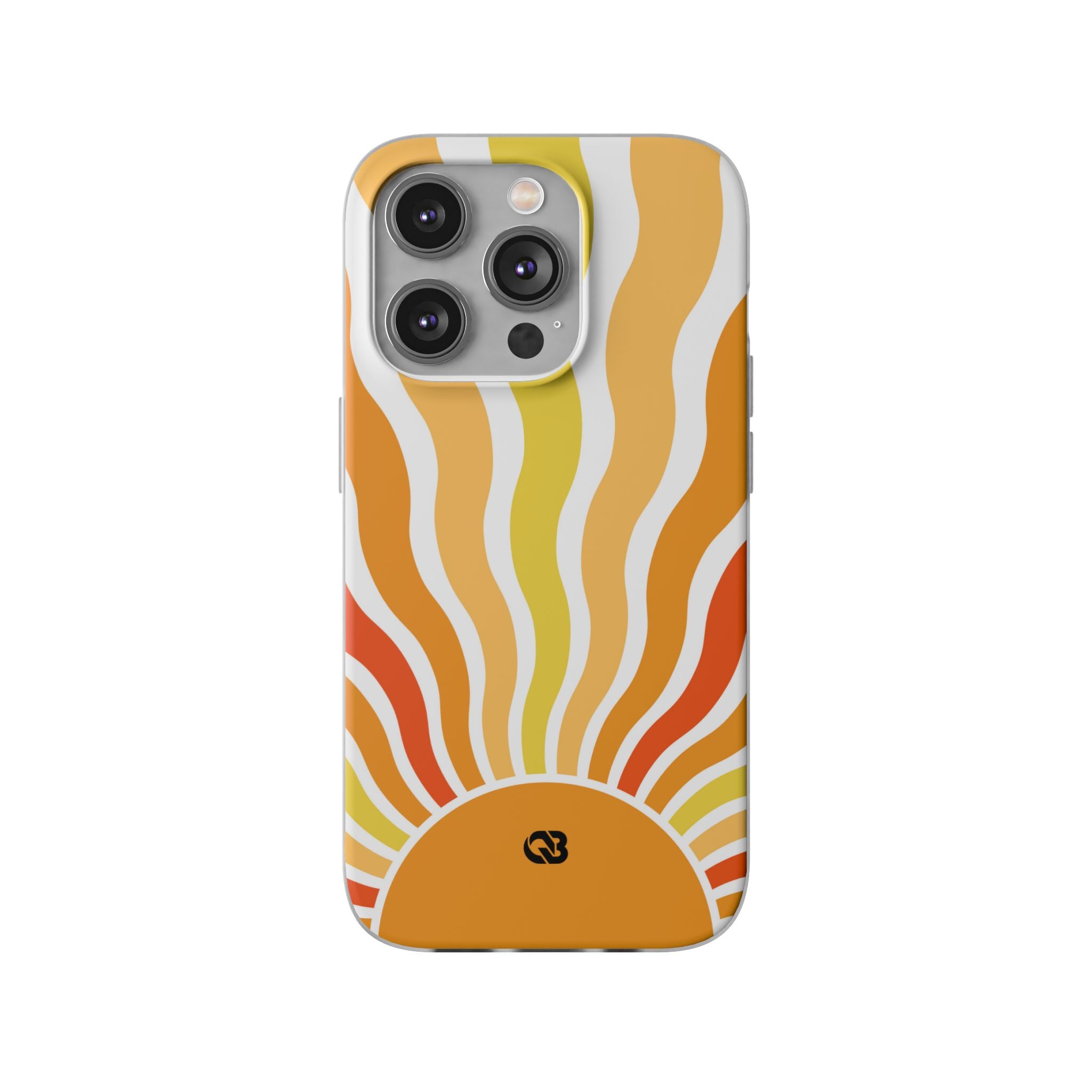 Amber Solar Waves · Soft Phone Case for iPhone