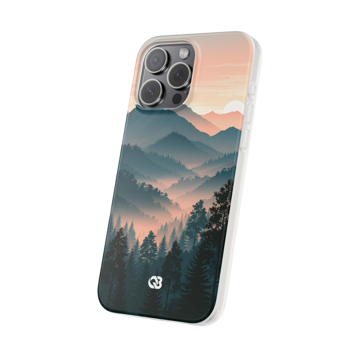Teal Lite Phone Case for iPhone - Alpine Teal Horizon